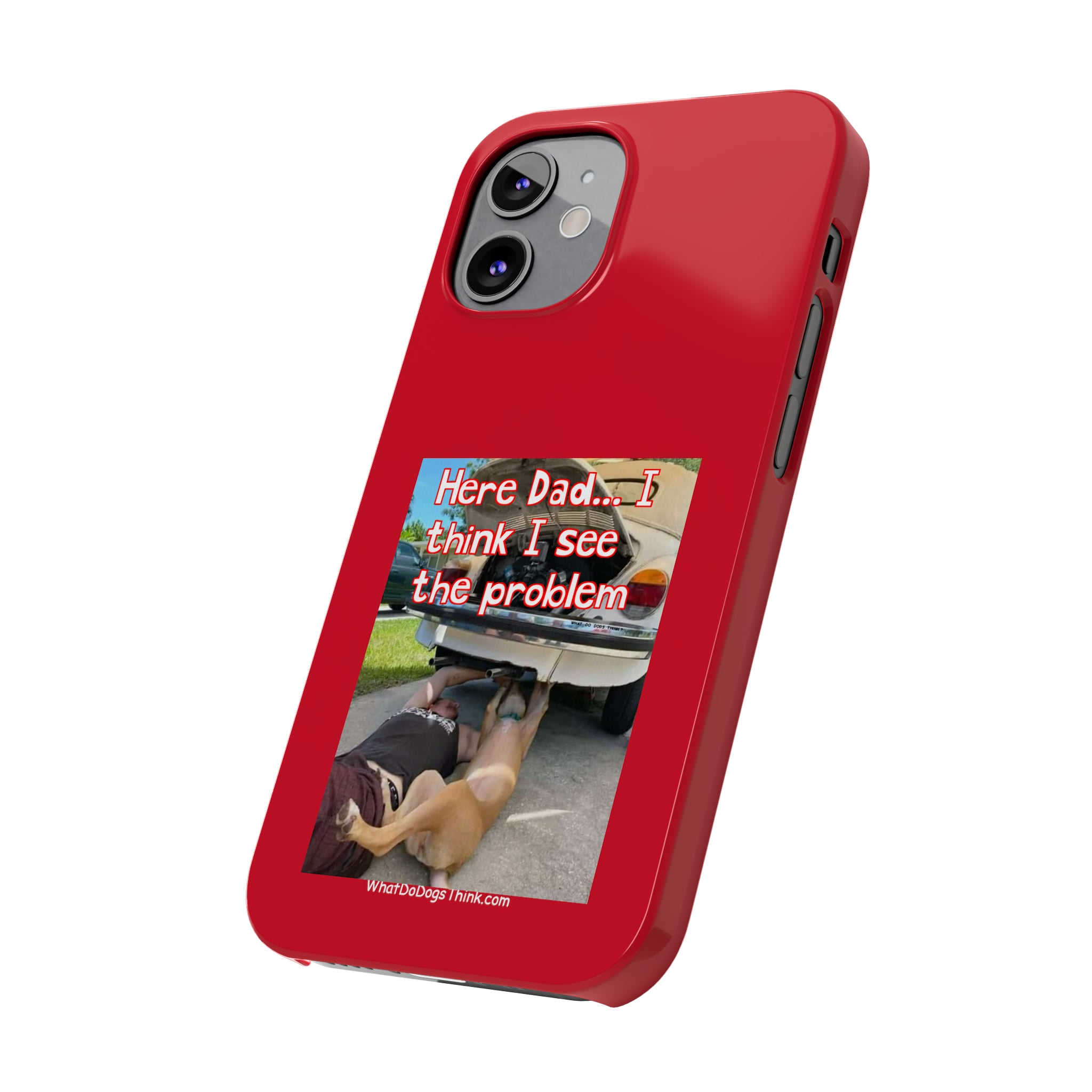 Here Dad Red Slim Phone Cases