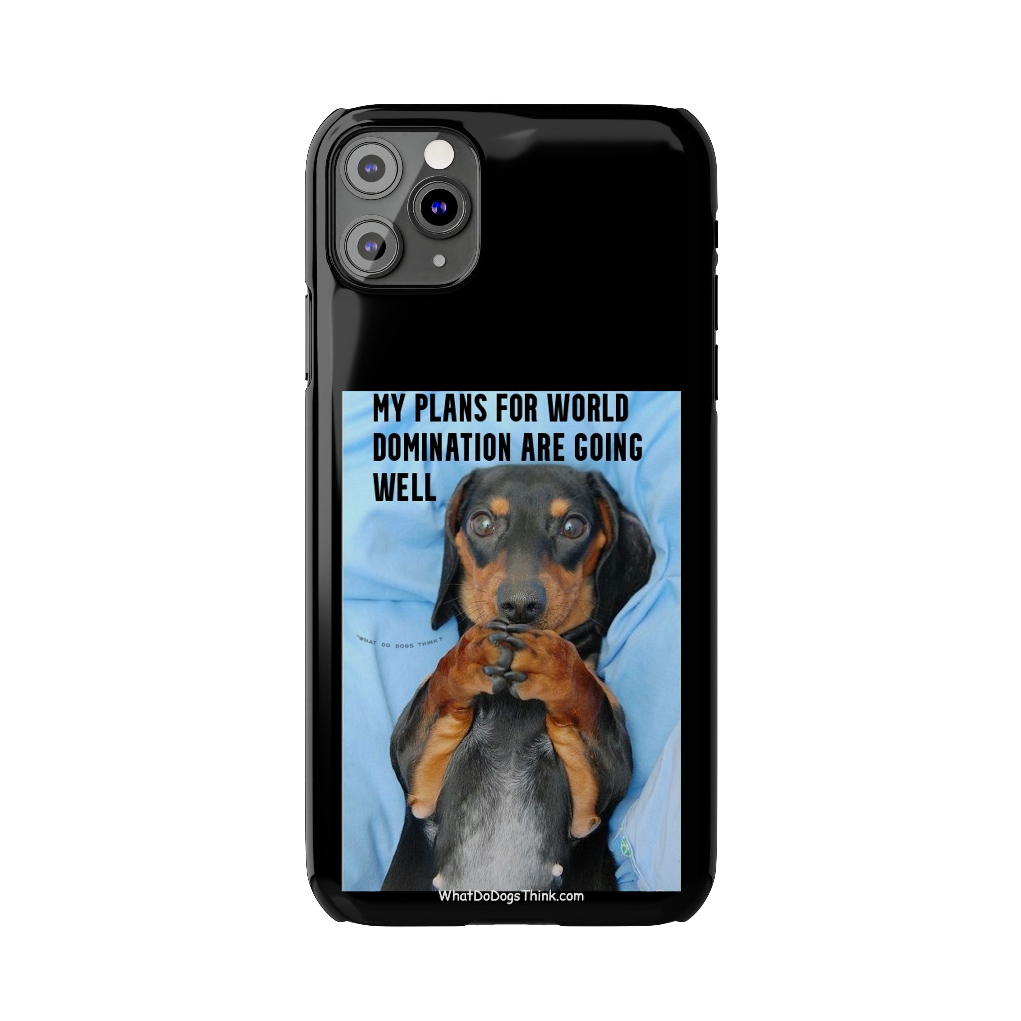 World Domination Black Slim Phone Cases