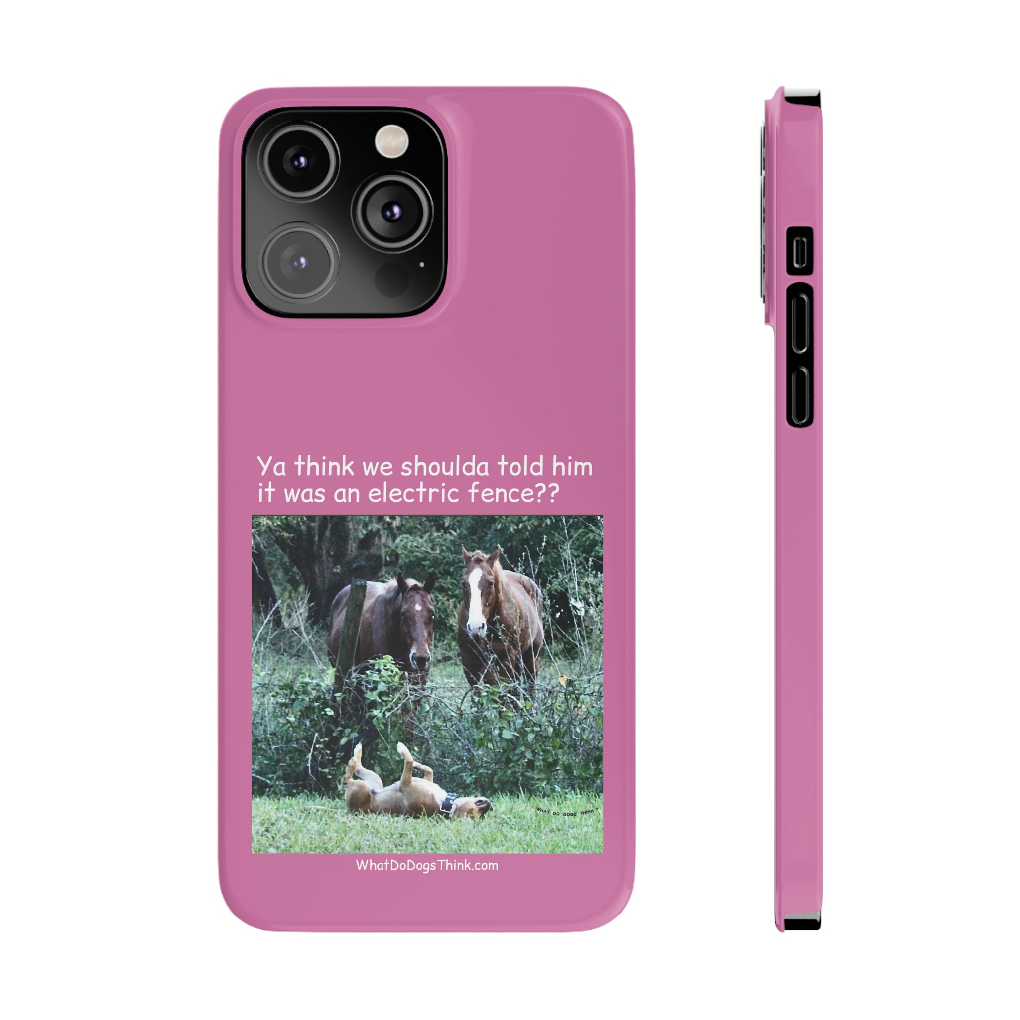 Electric Fence Pink Slim Phone Case