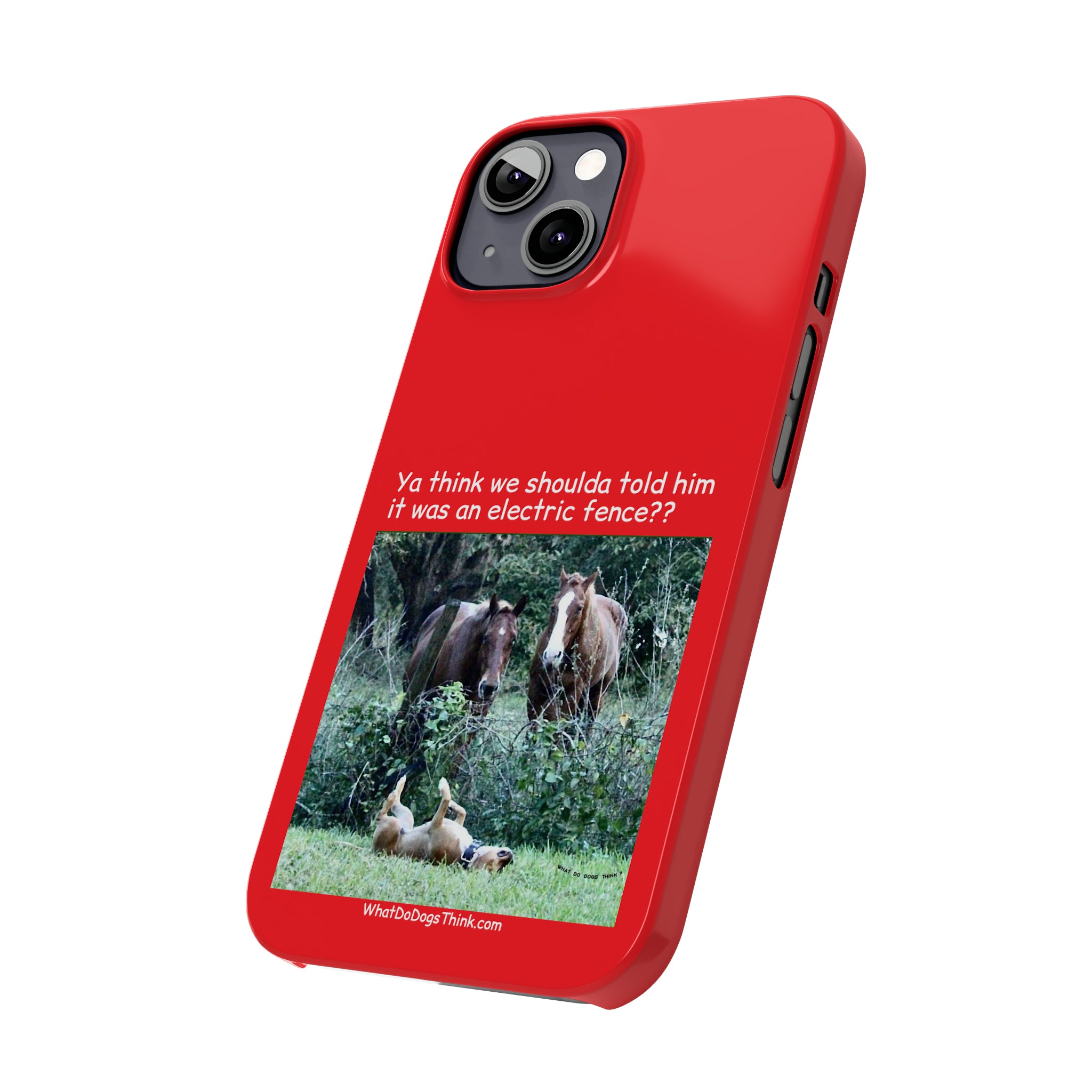 Electric Fence Red Slim Phone Case