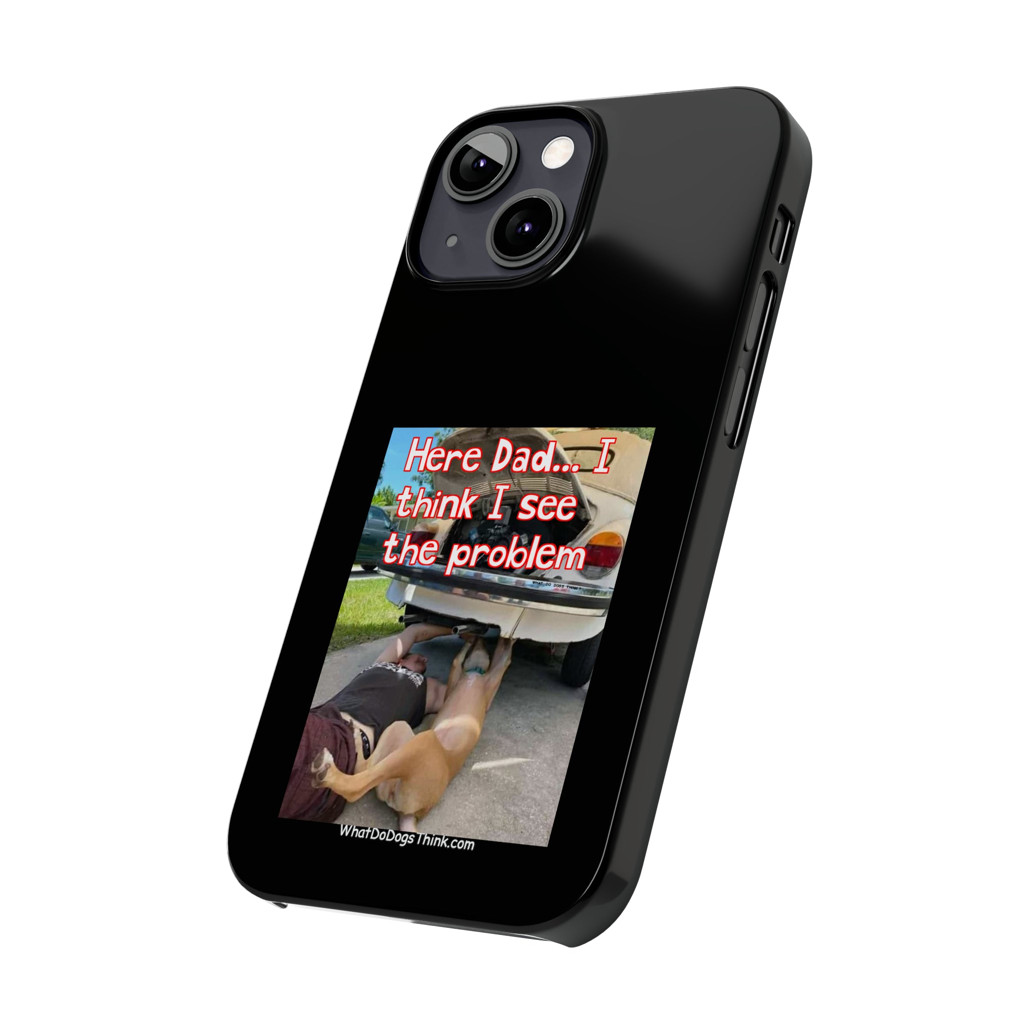 Here Dad Black Slim Phone Cases