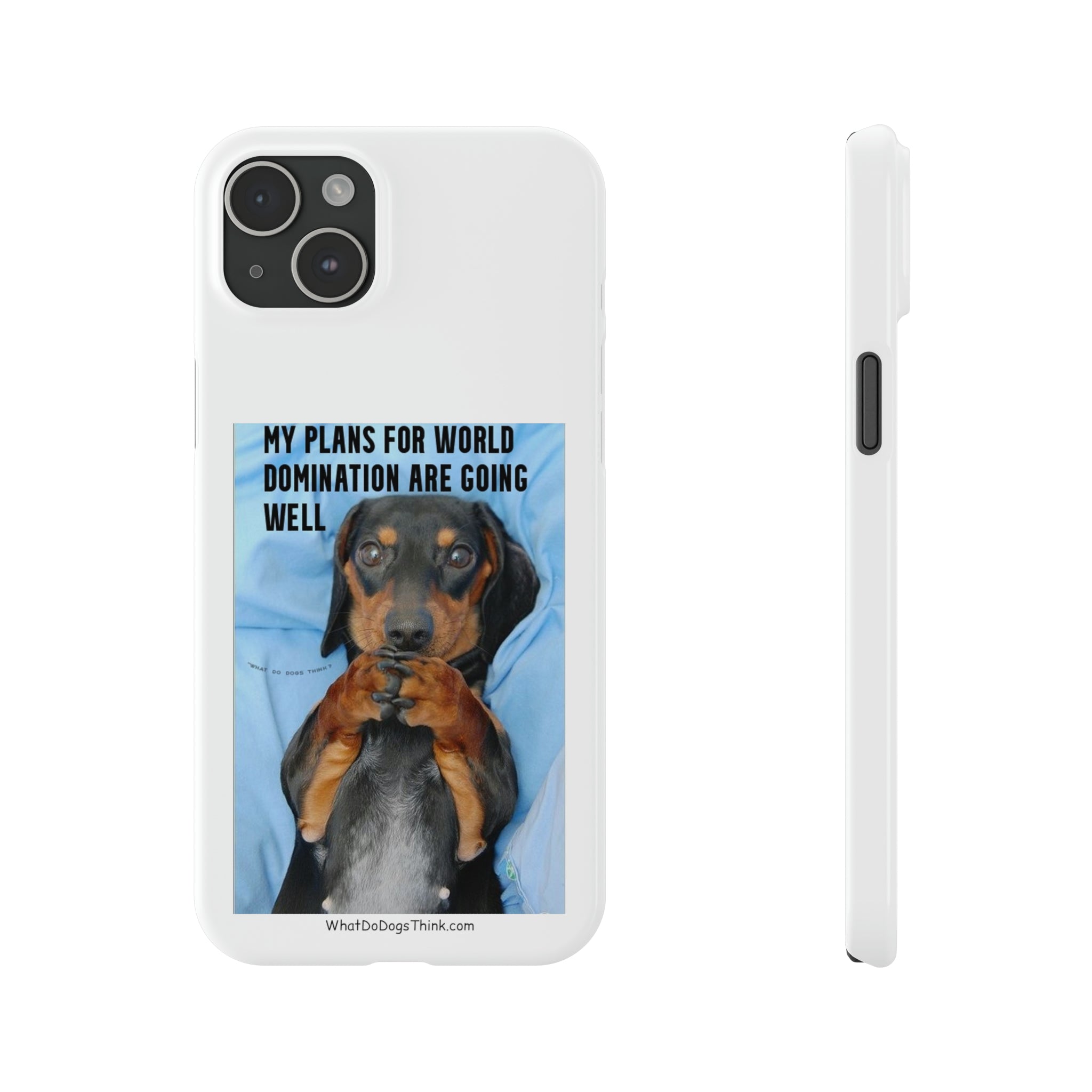 World Domination White Slim Phone Cases