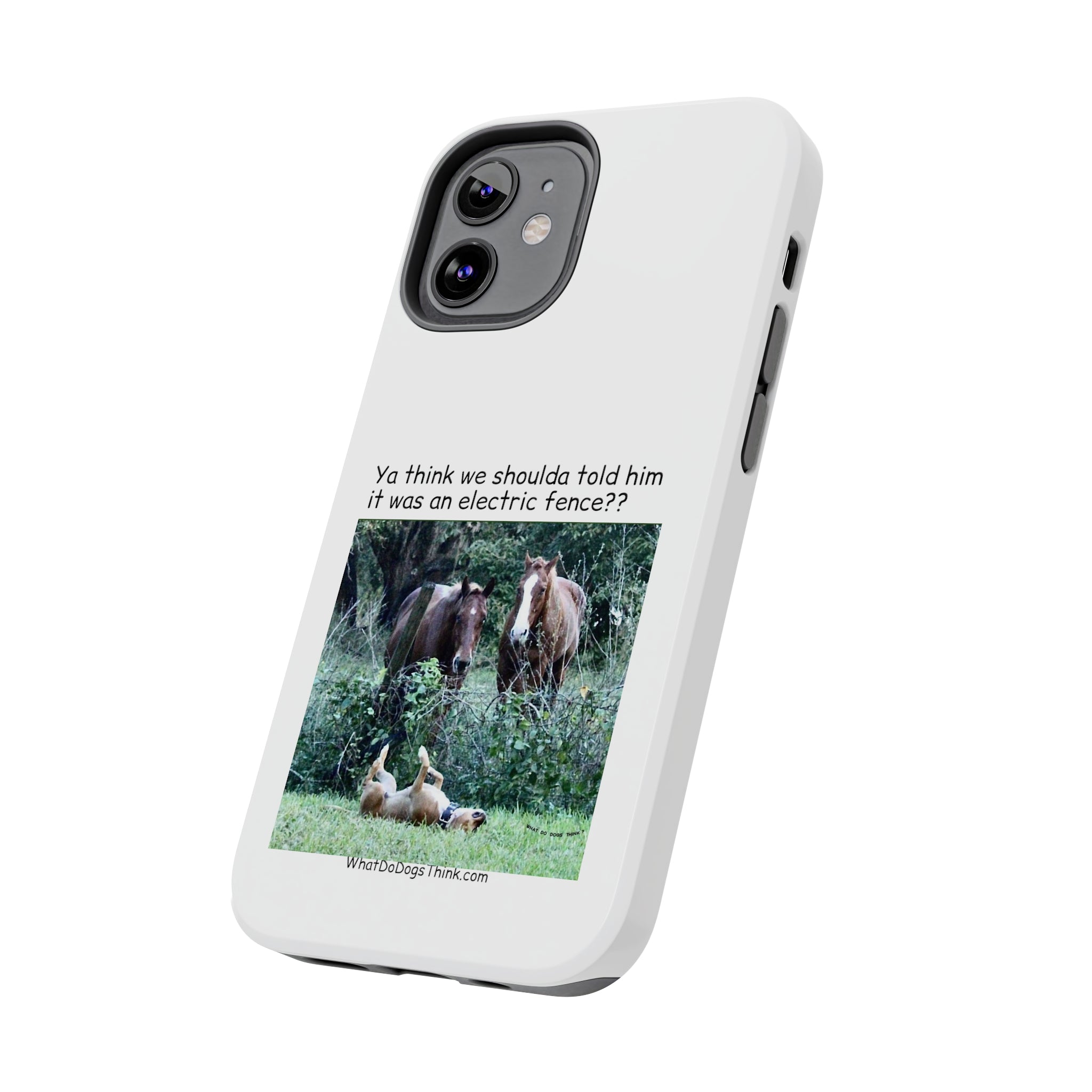 Electric Fence White Tough Phone Cases