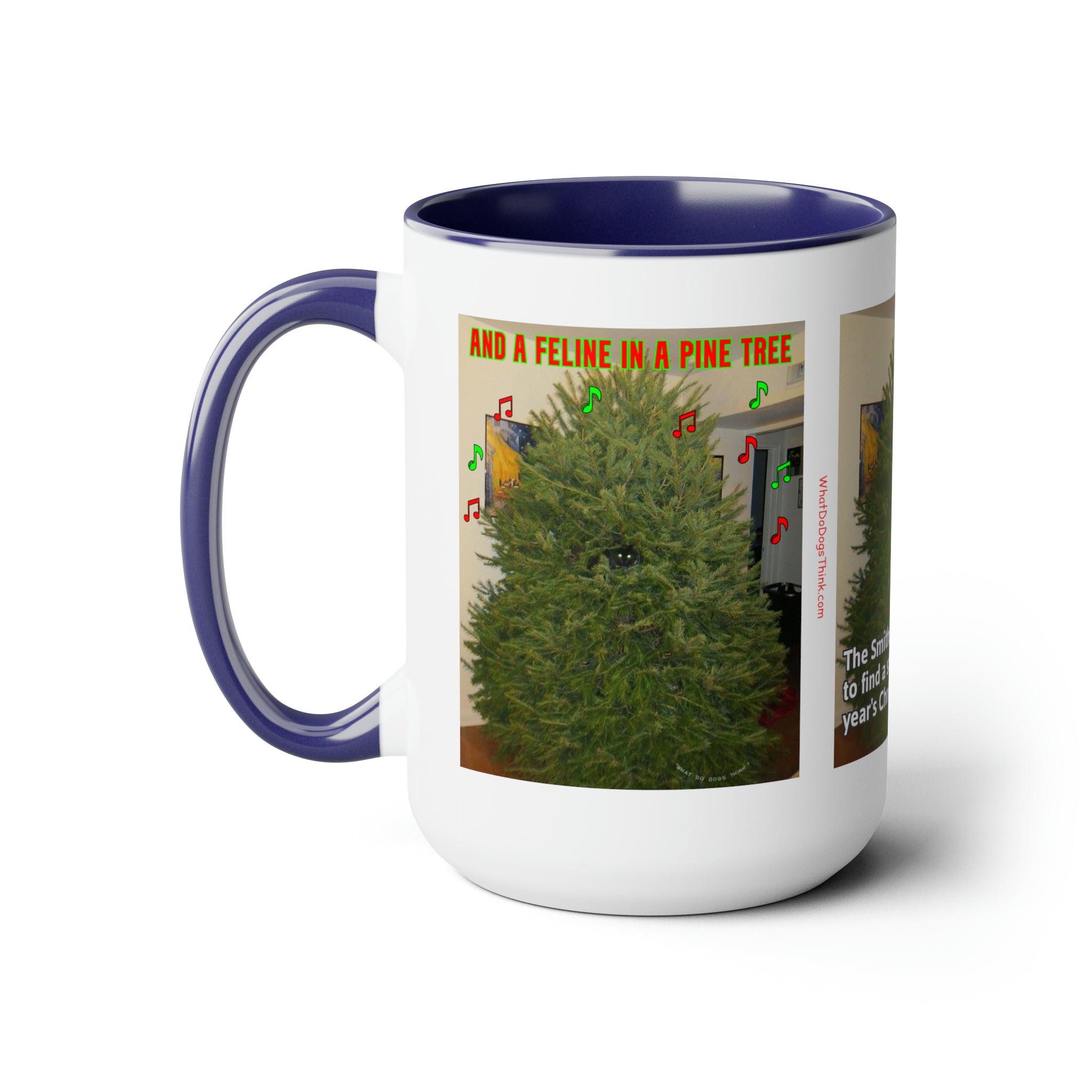 Christmas Tree Cat Mug 15oz