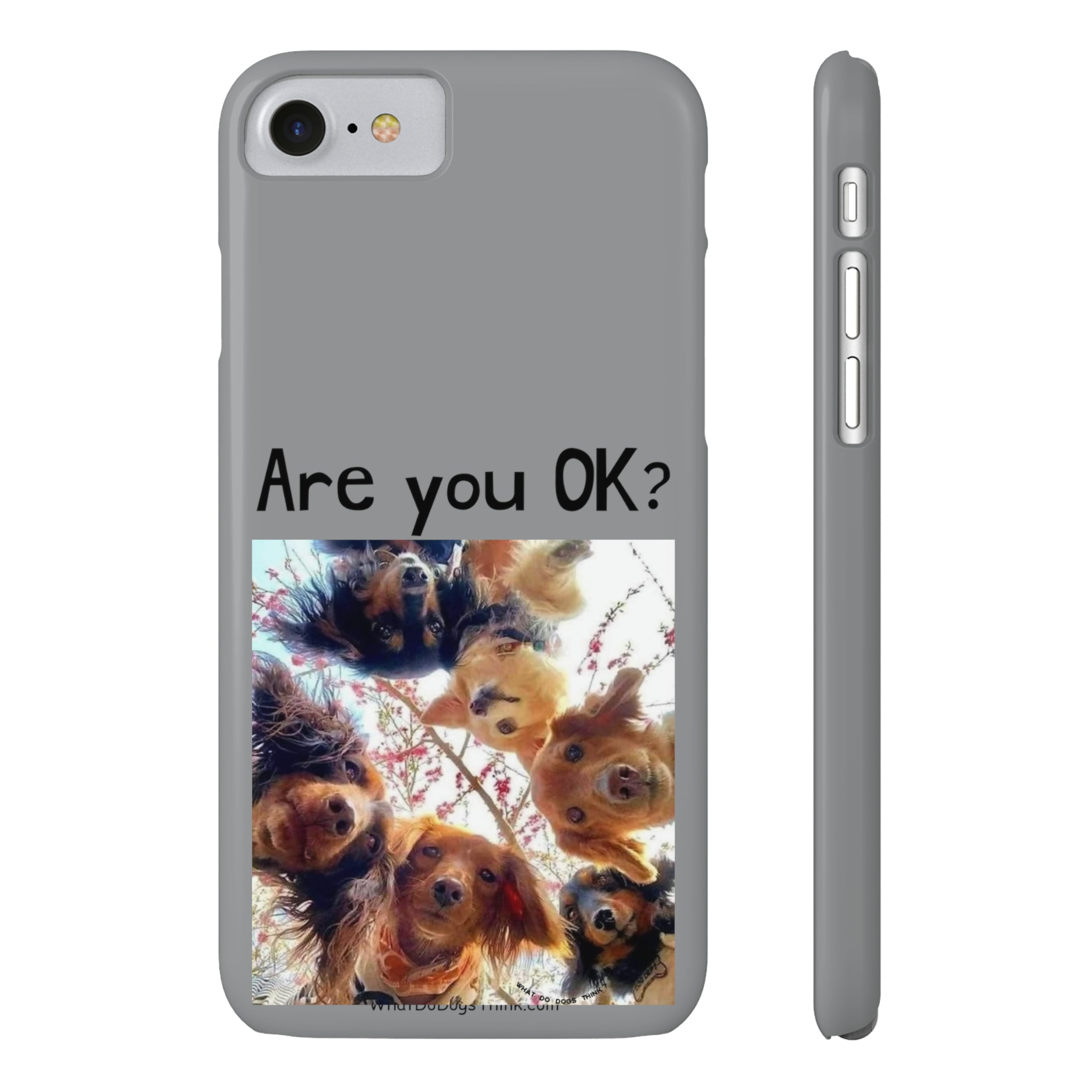 Are you OK? Grey Slim Phone Cases