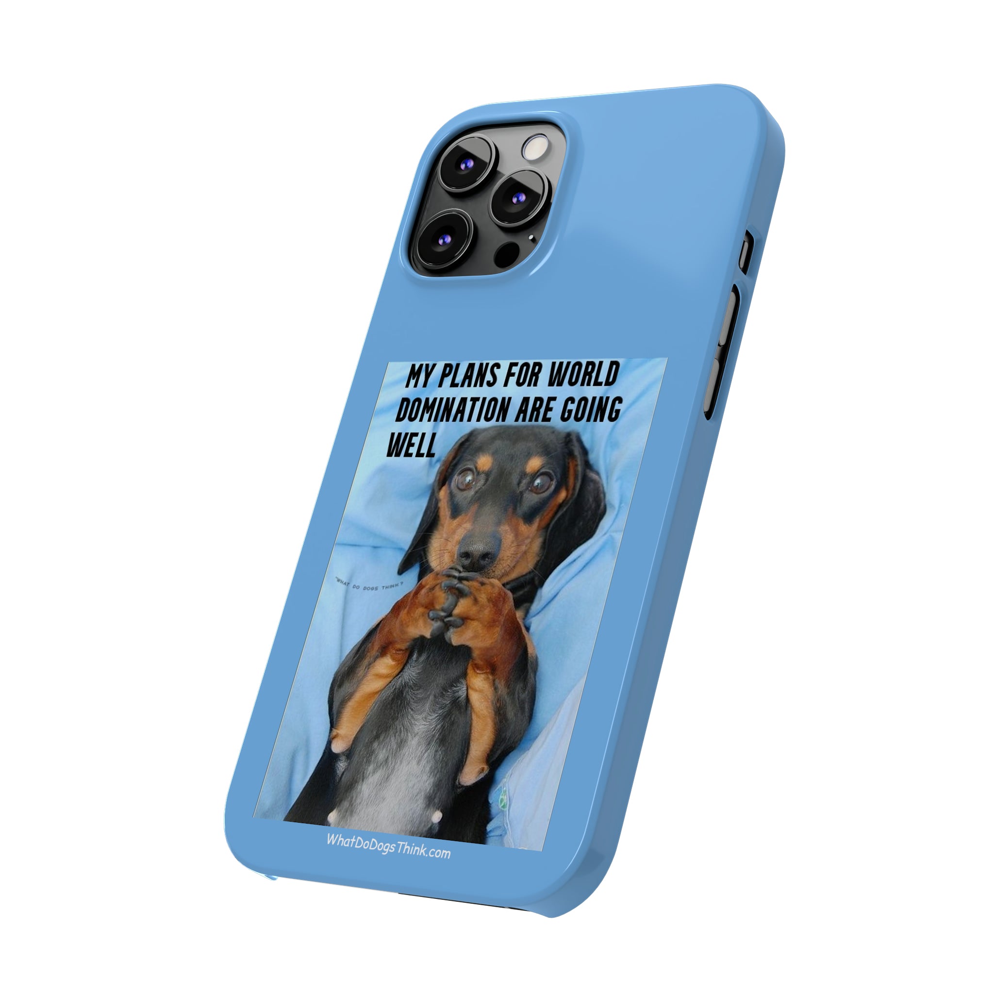 World Domination Blue Slim Phone Cases
