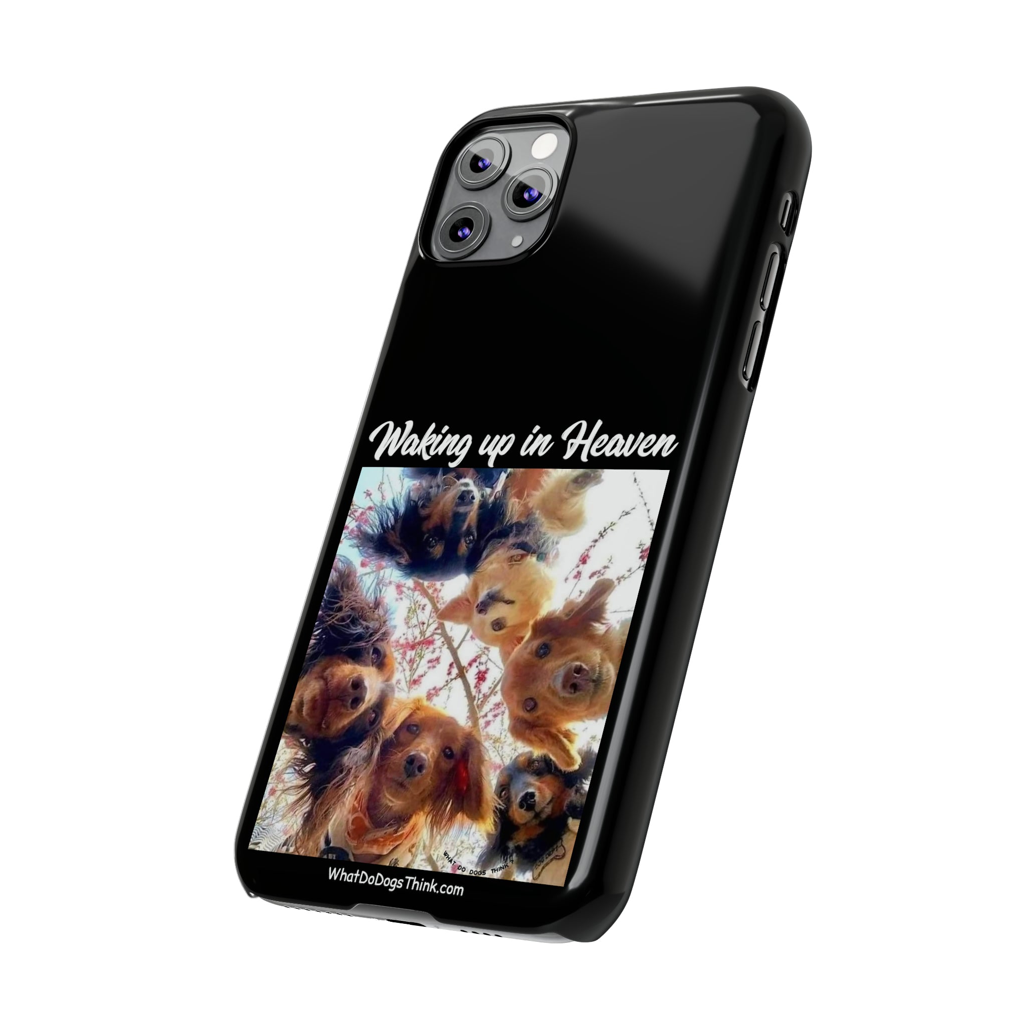 Waking Up In Heaven Black Slim Phone Cases