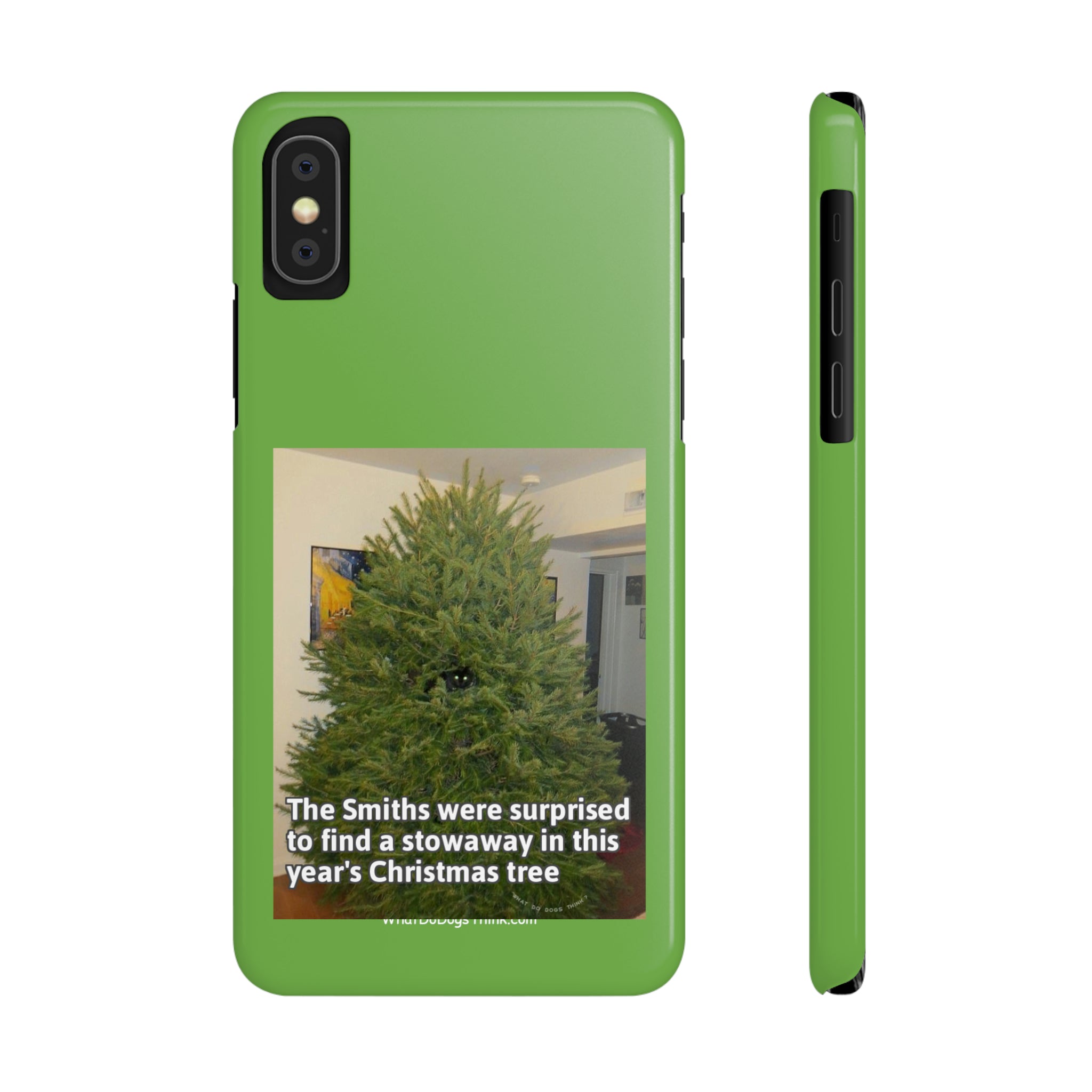 Stowaway Cat Green Slim Phone Case