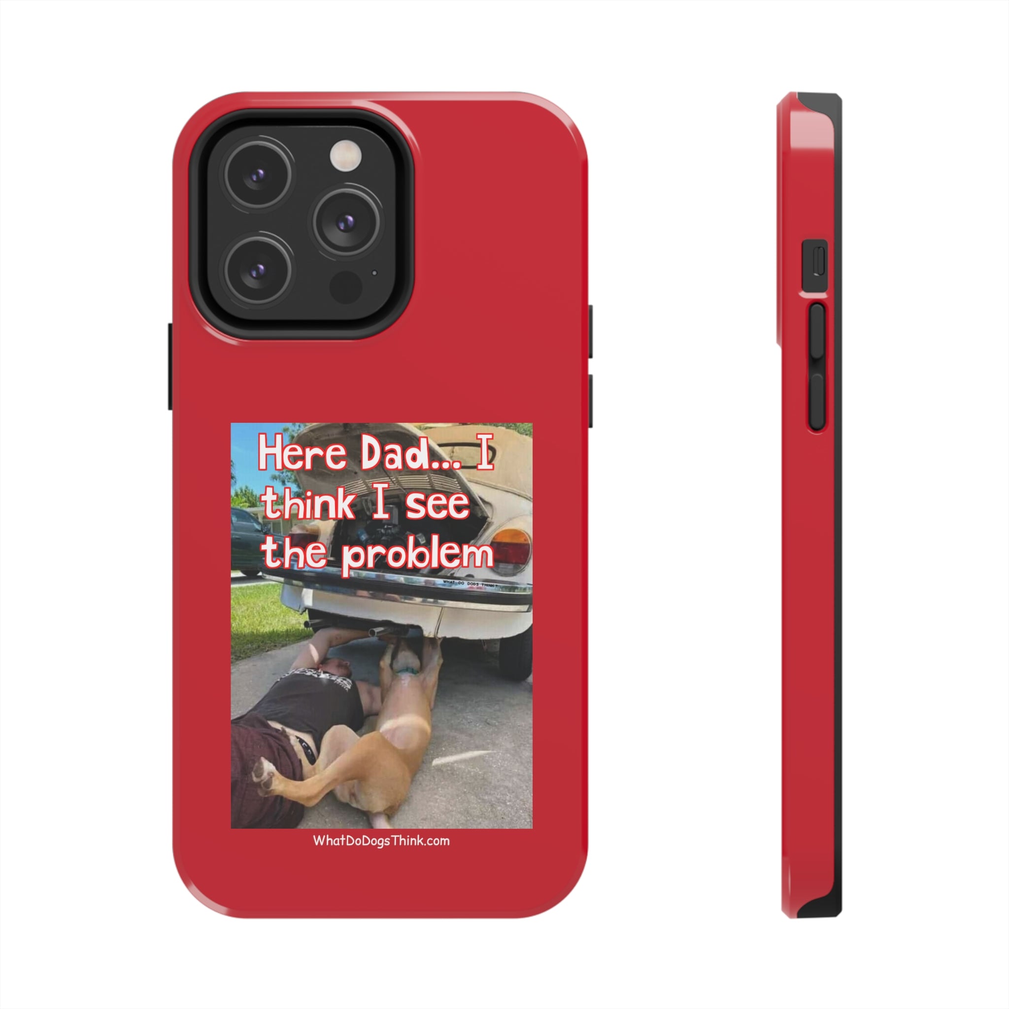 Here Dad Red Tough Phone Cases