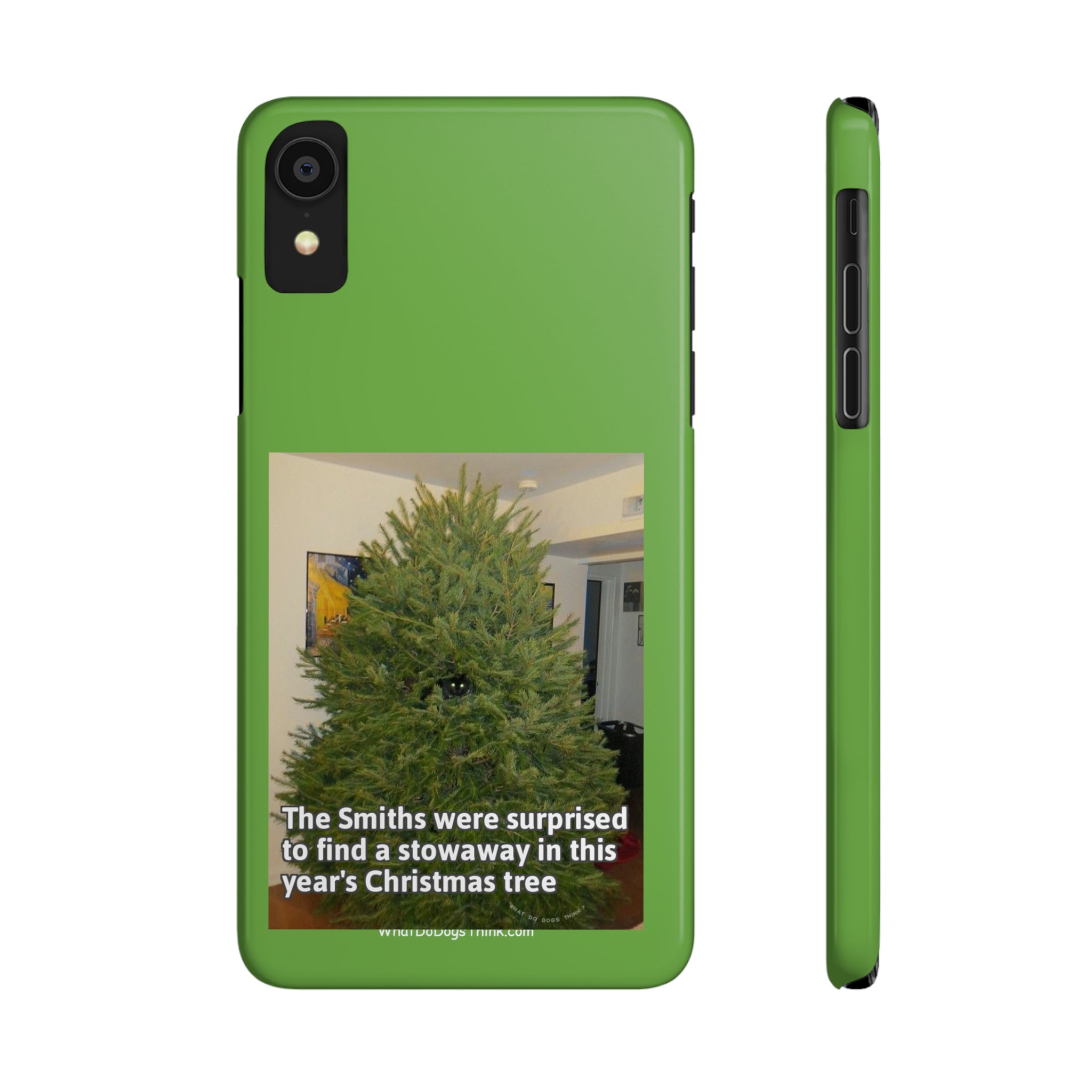 Stowaway Cat Green Slim Phone Case