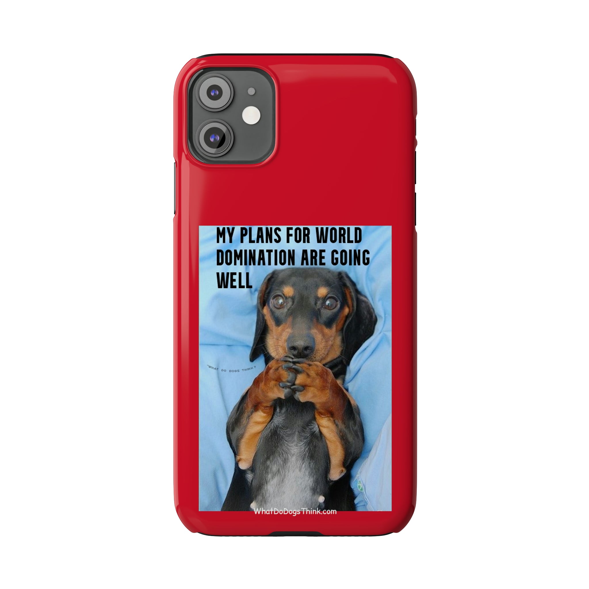 World Domination Red Slim Phone Cases