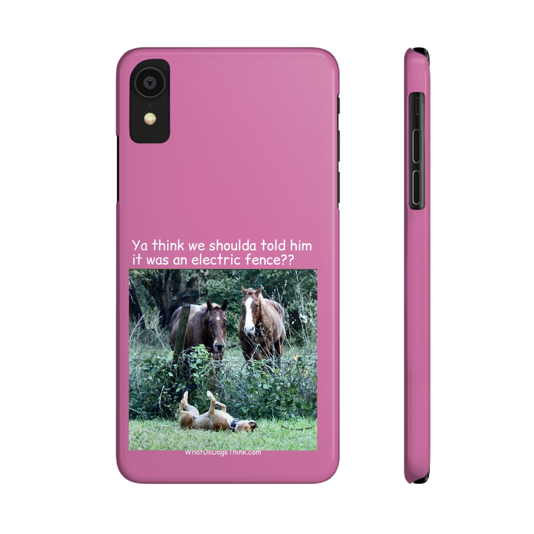 Electric Fence Pink Slim Phone Case