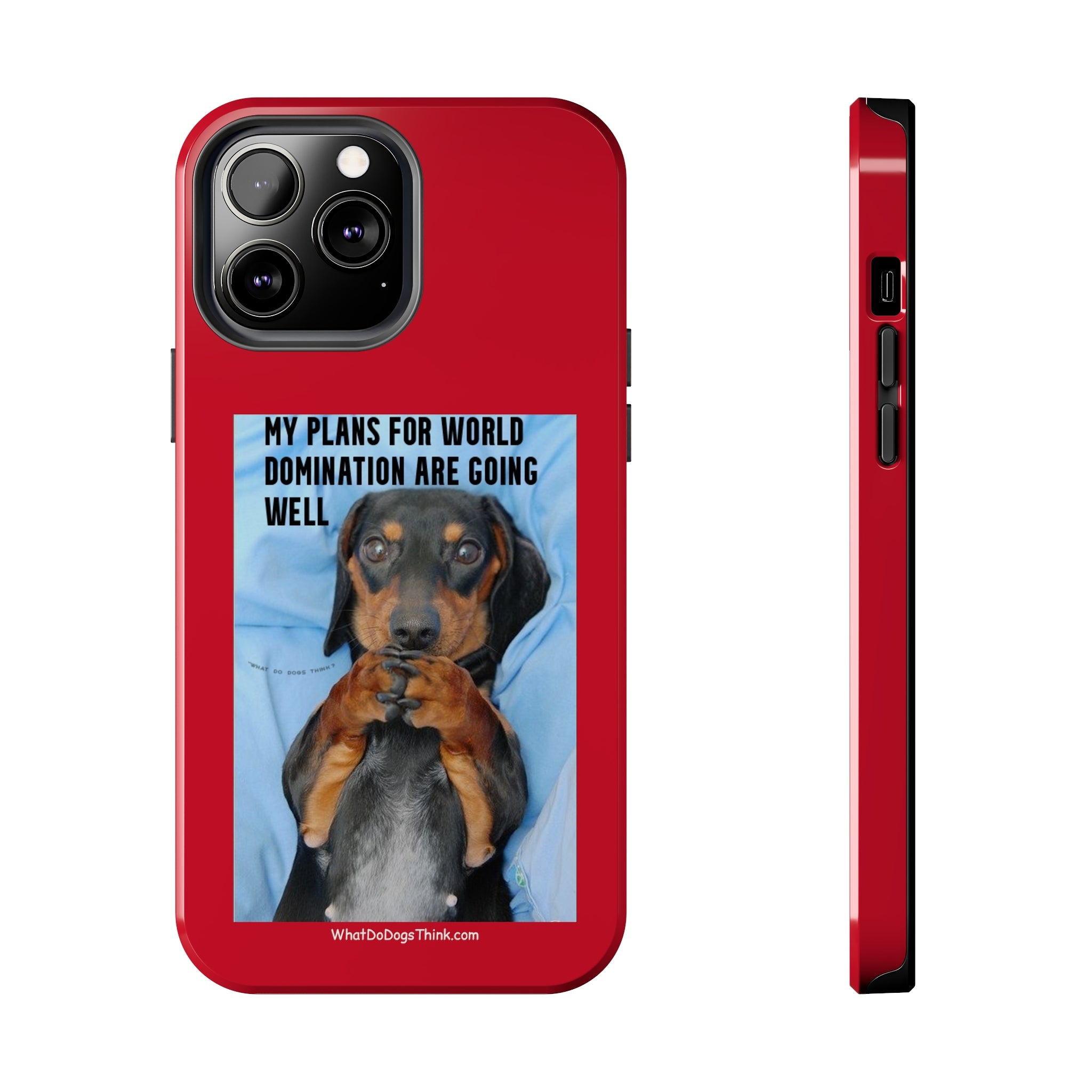 World Domination Red Tough Phone Cases