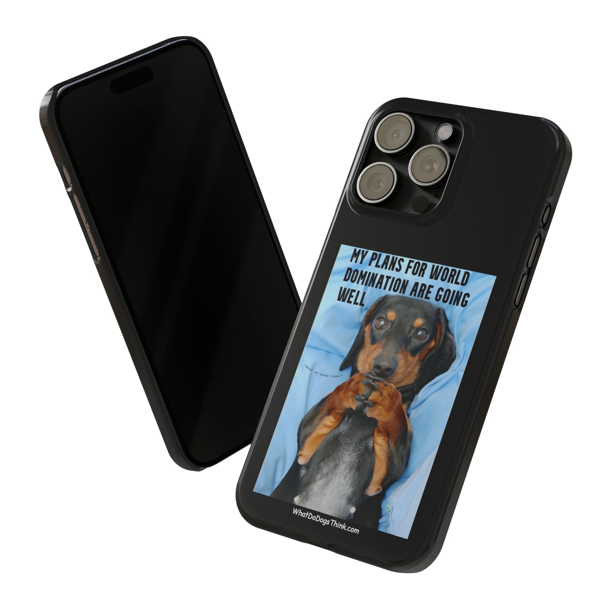World Domination Black Slim Phone Cases