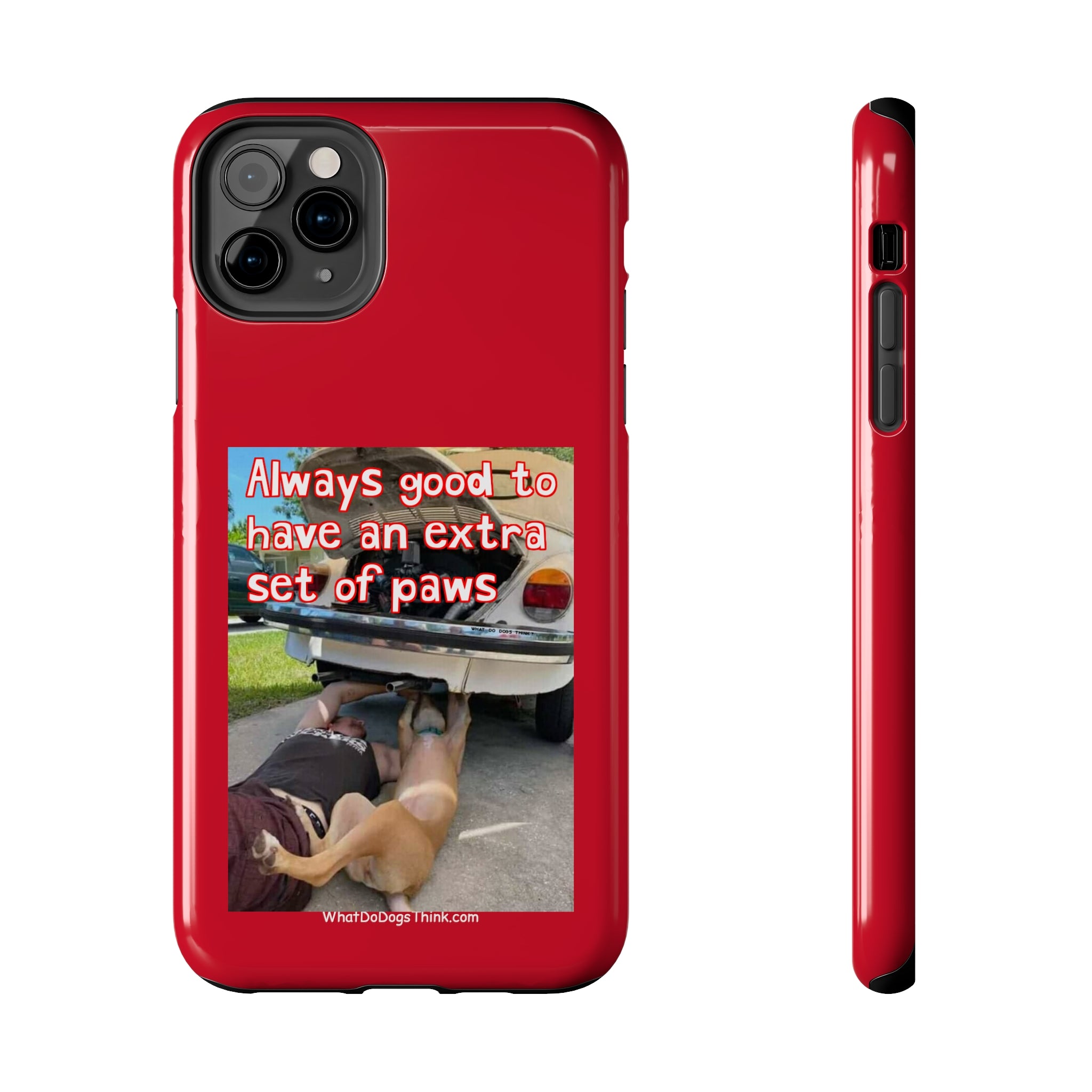 Extra Paw Red Tough Phone Cases