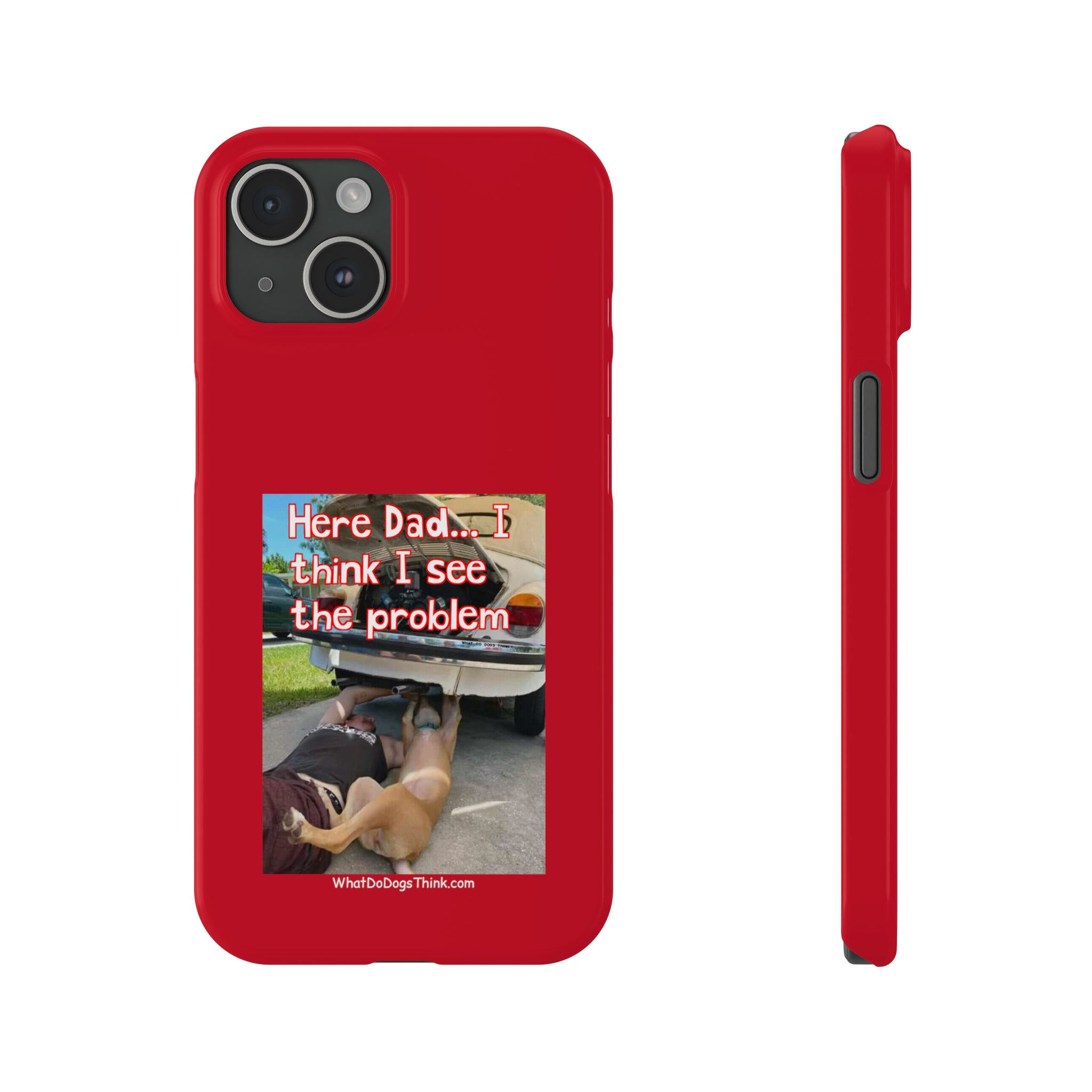 Here Dad Red Slim Phone Cases