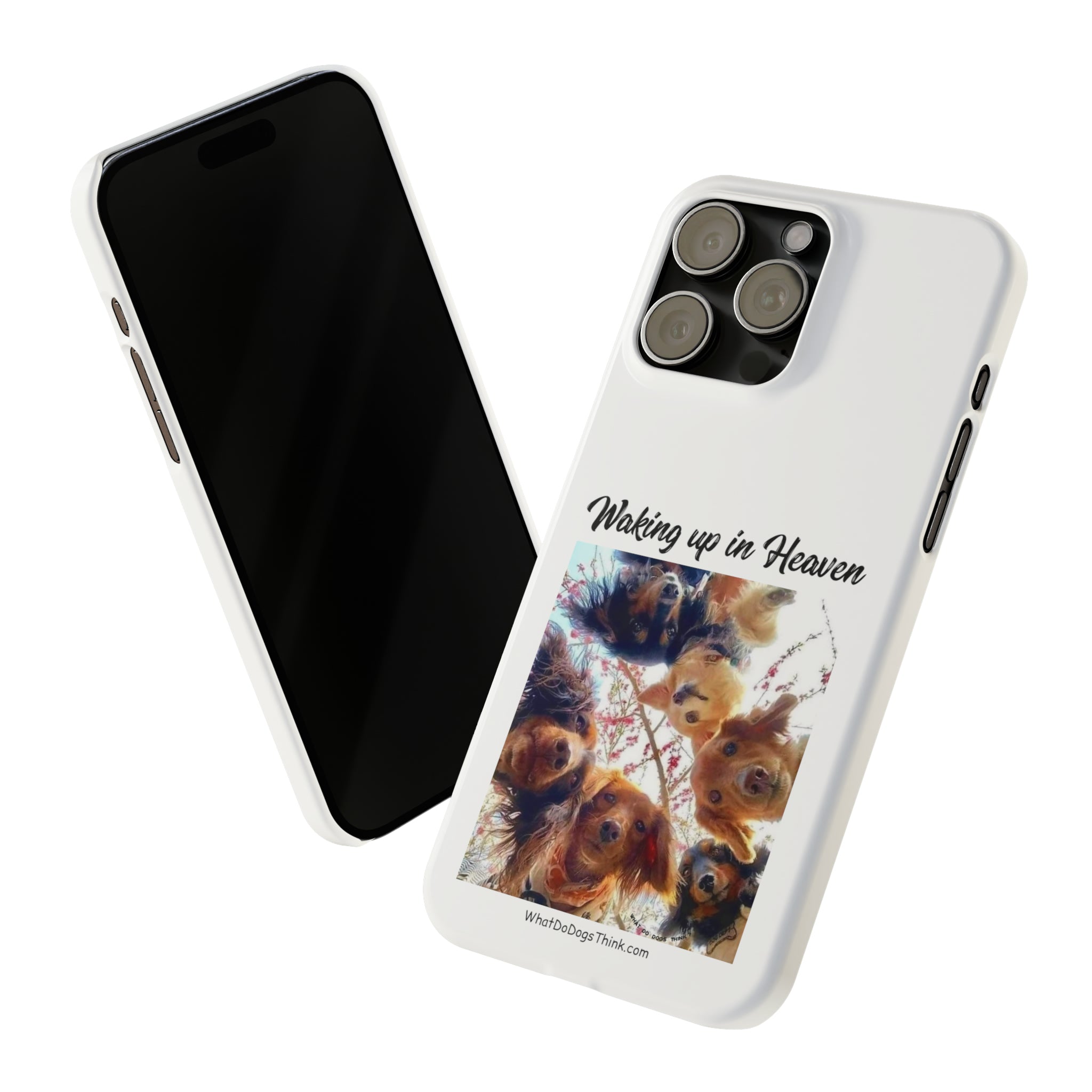 Waking Up In Heaven White Slim Phone Cases