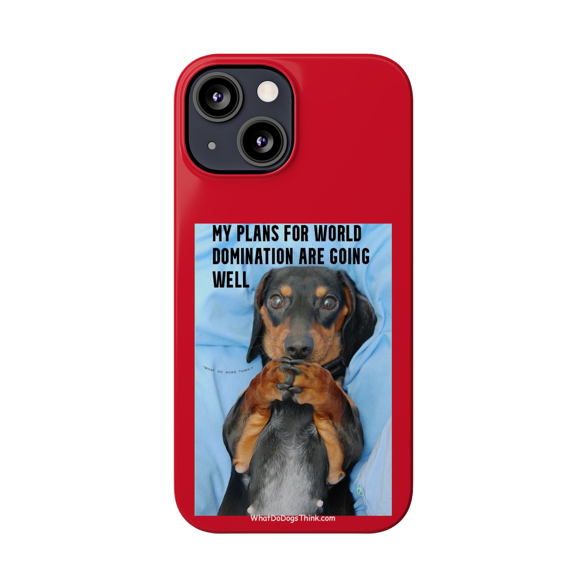 World Domination Red Slim Phone Cases