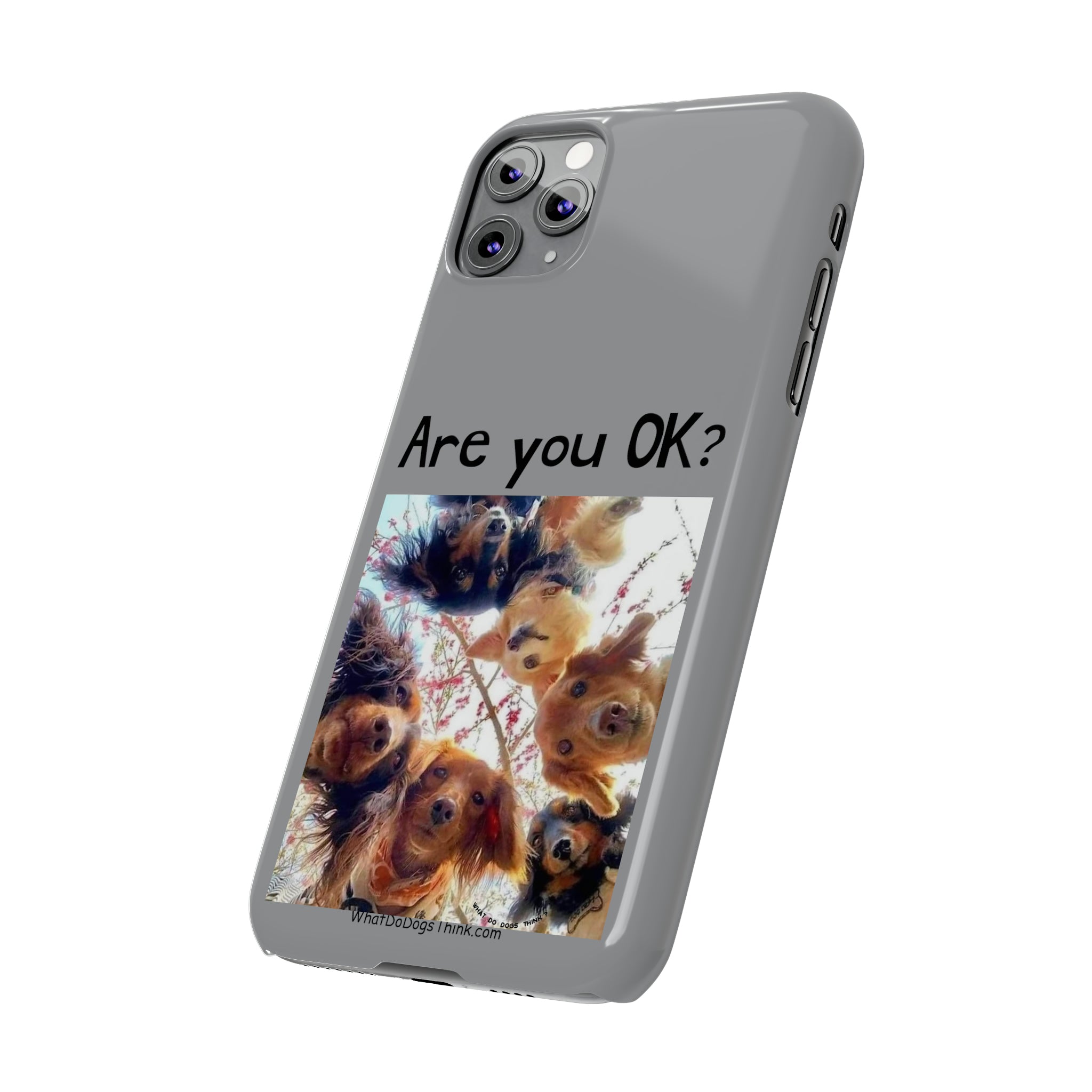 Are you OK? Grey Slim Phone Cases