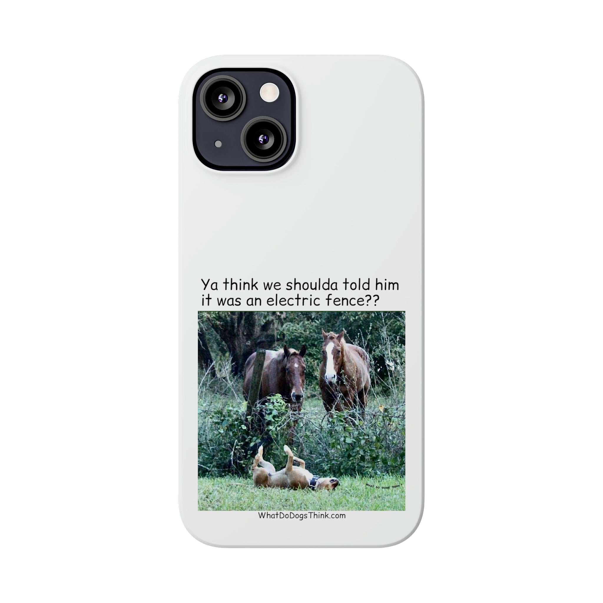 Electric Fence White Slim Phone Case