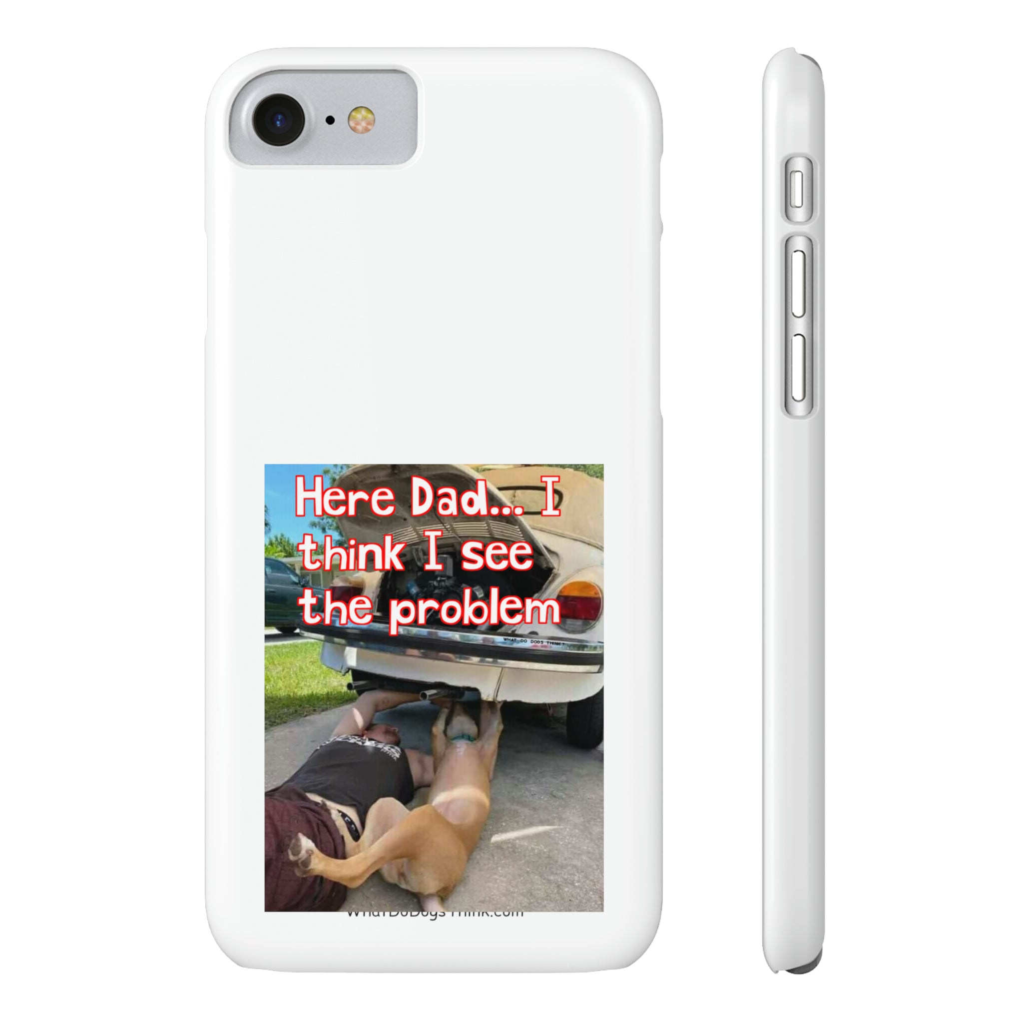 Here Dad White Slim Phone Cases