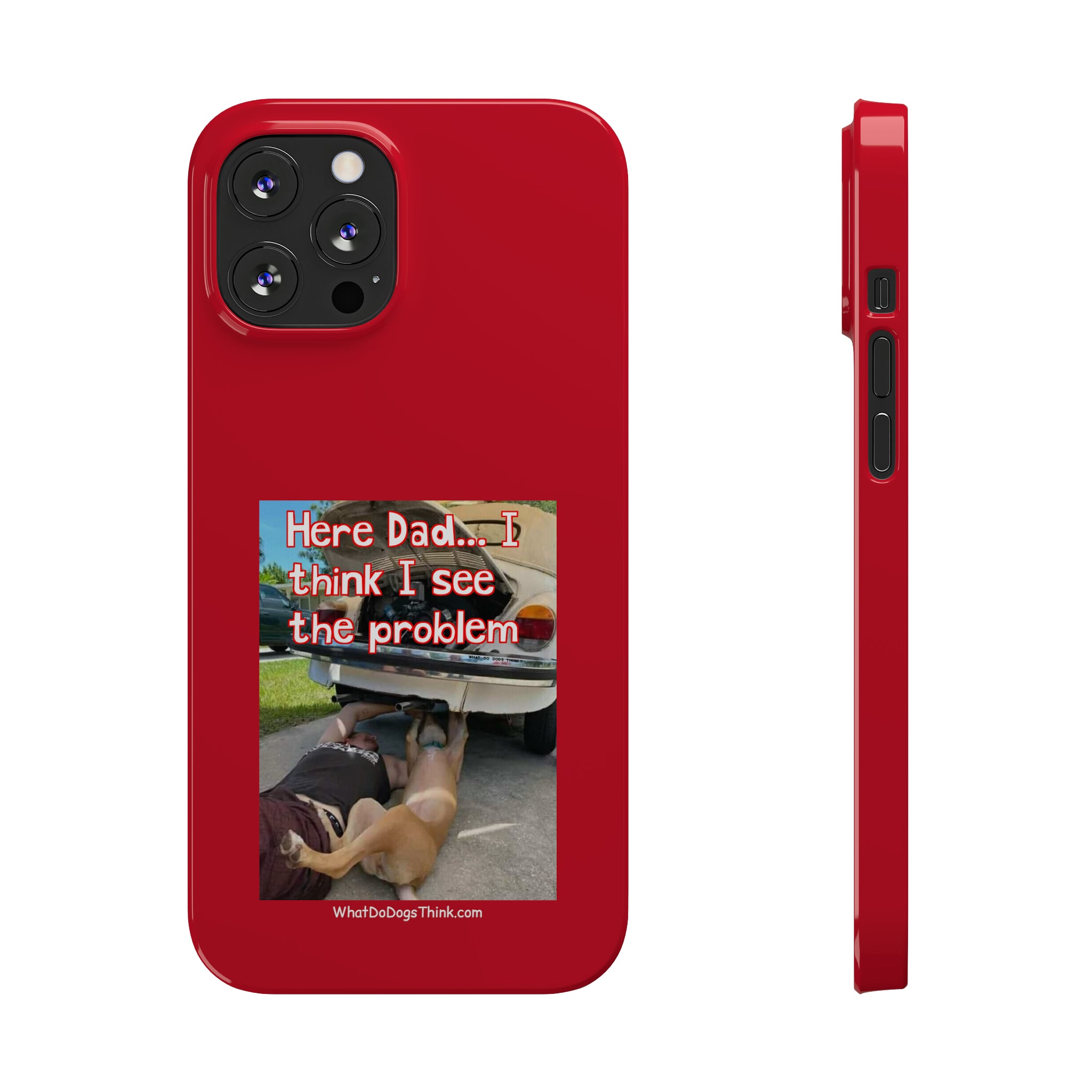 Here Dad Red Slim Phone Cases