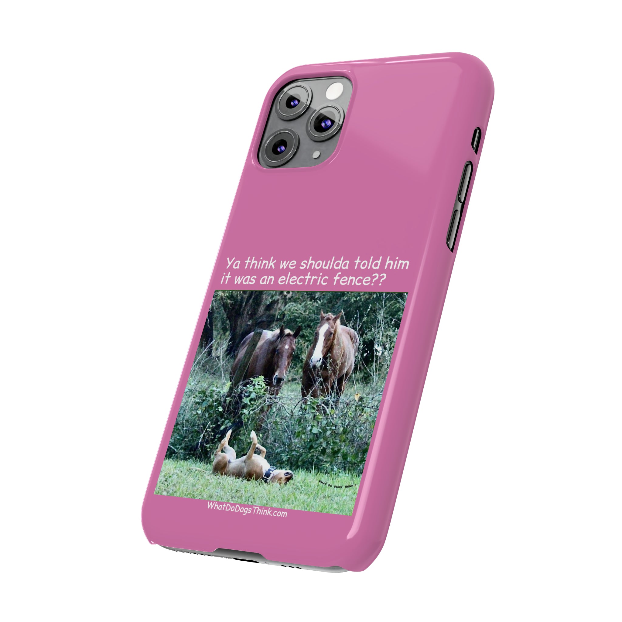 Electric Fence Pink Slim Phone Case