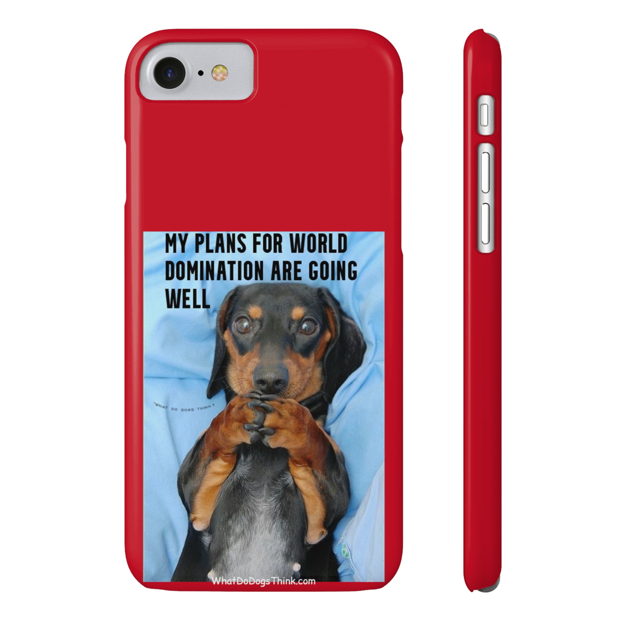 World Domination Red Slim Phone Cases