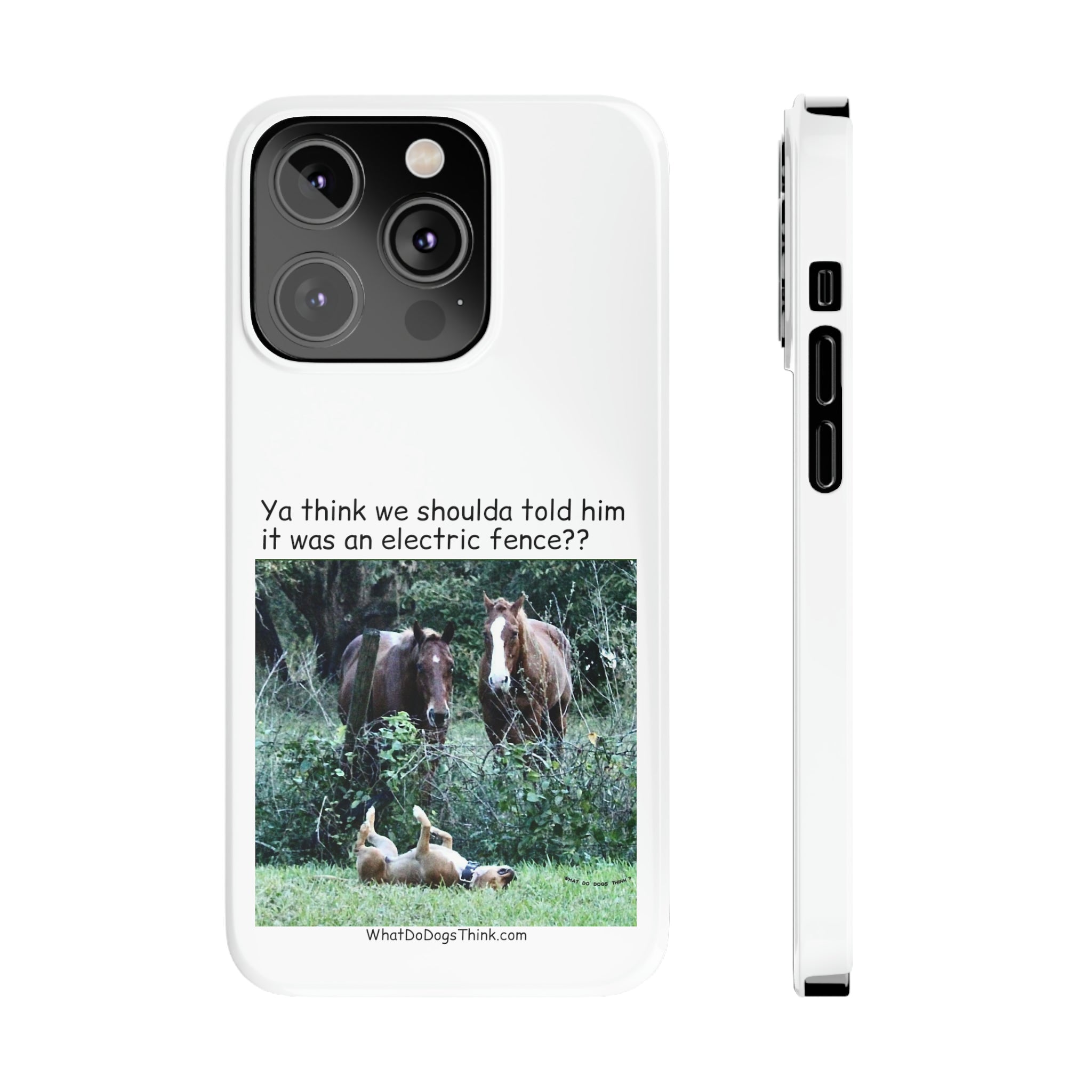 Electric Fence White Slim Phone Case