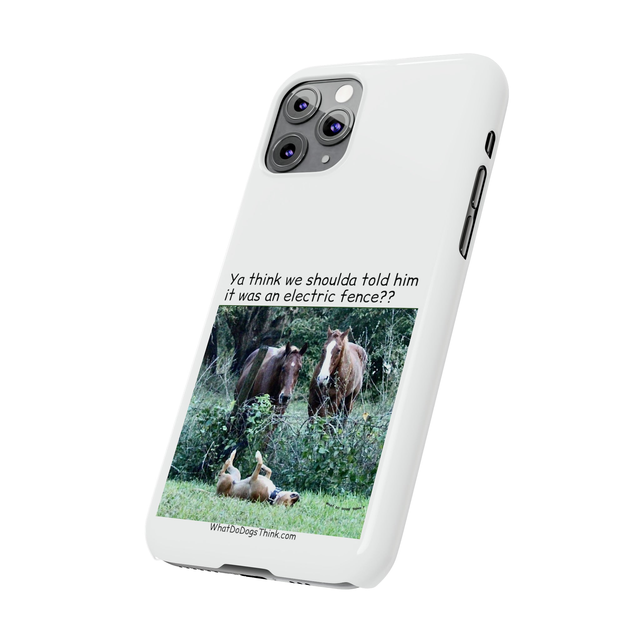 Electric Fence White Slim Phone Case