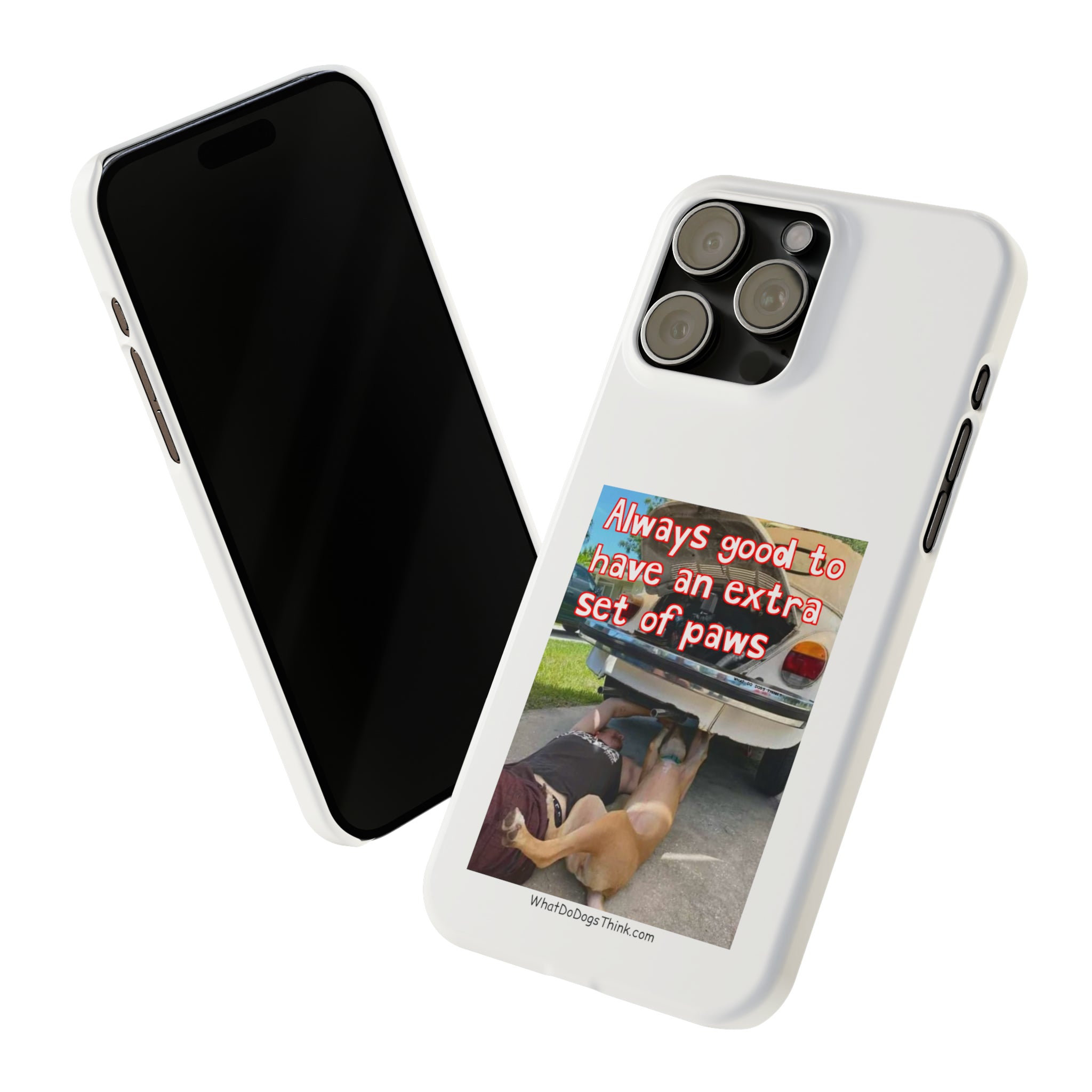 Extra Paws White Slim Phone Case