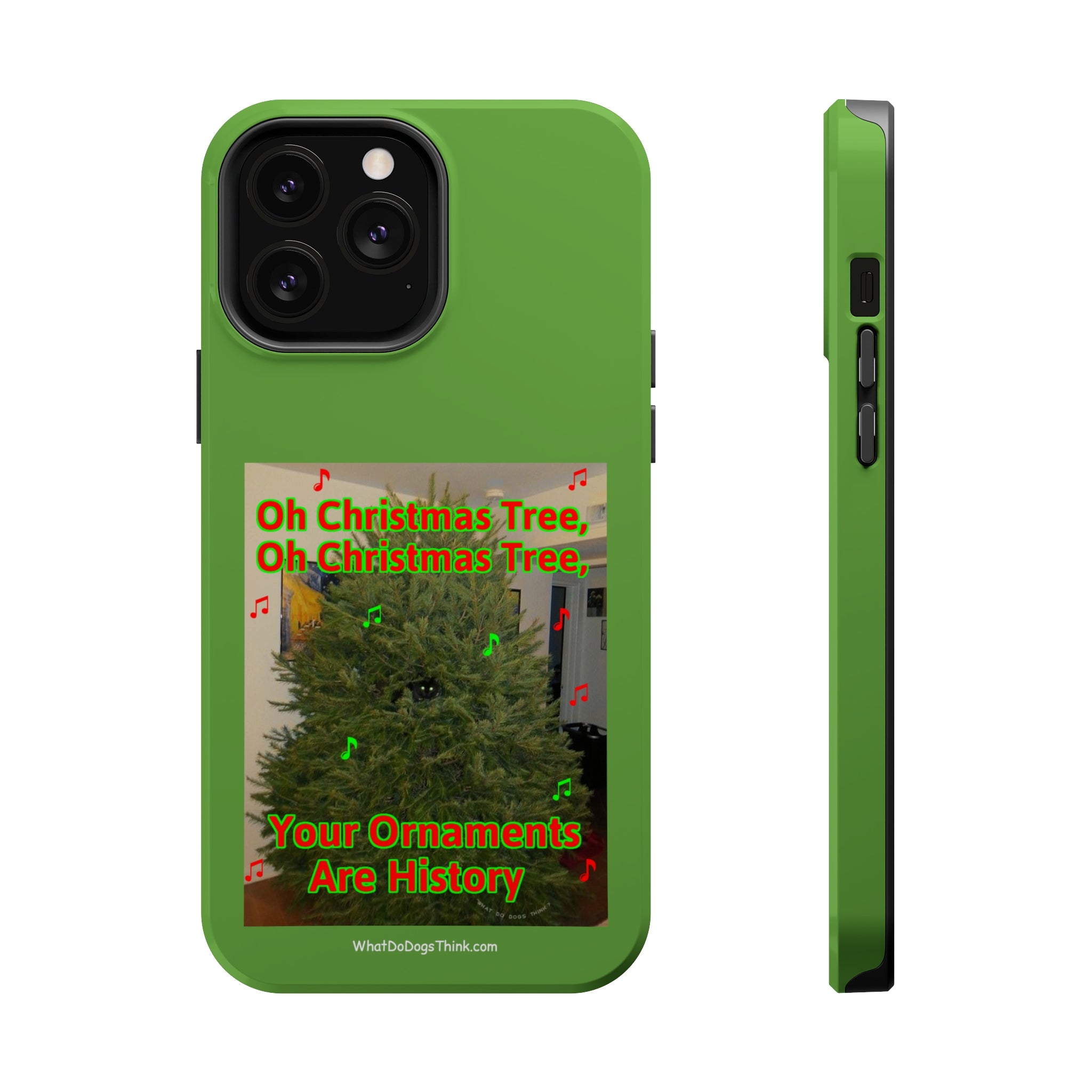 Christmas Tree Cat Green MagSafe Tough Case