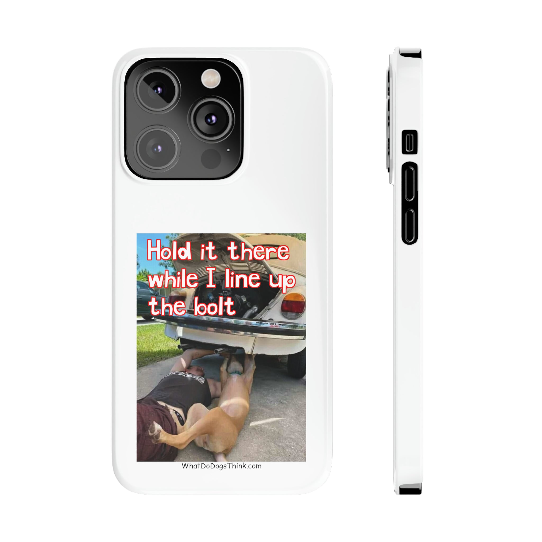 Hold It White Slim Phone Cases