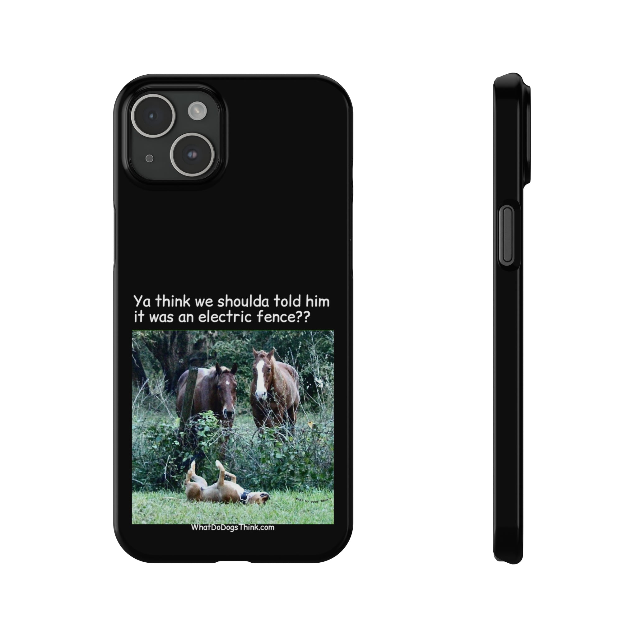 Electric Fence Black Slim Phone Case