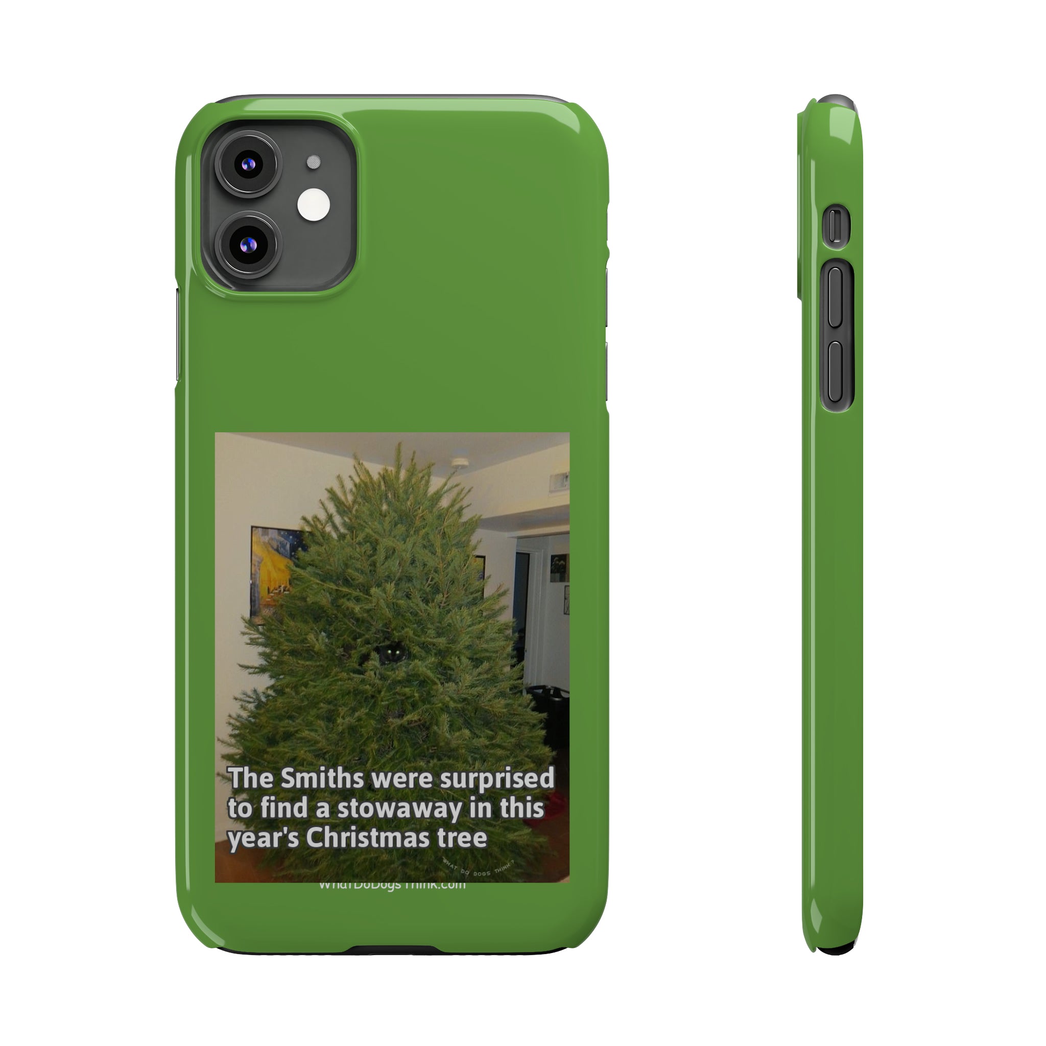 Stowaway Cat Green Slim Phone Case