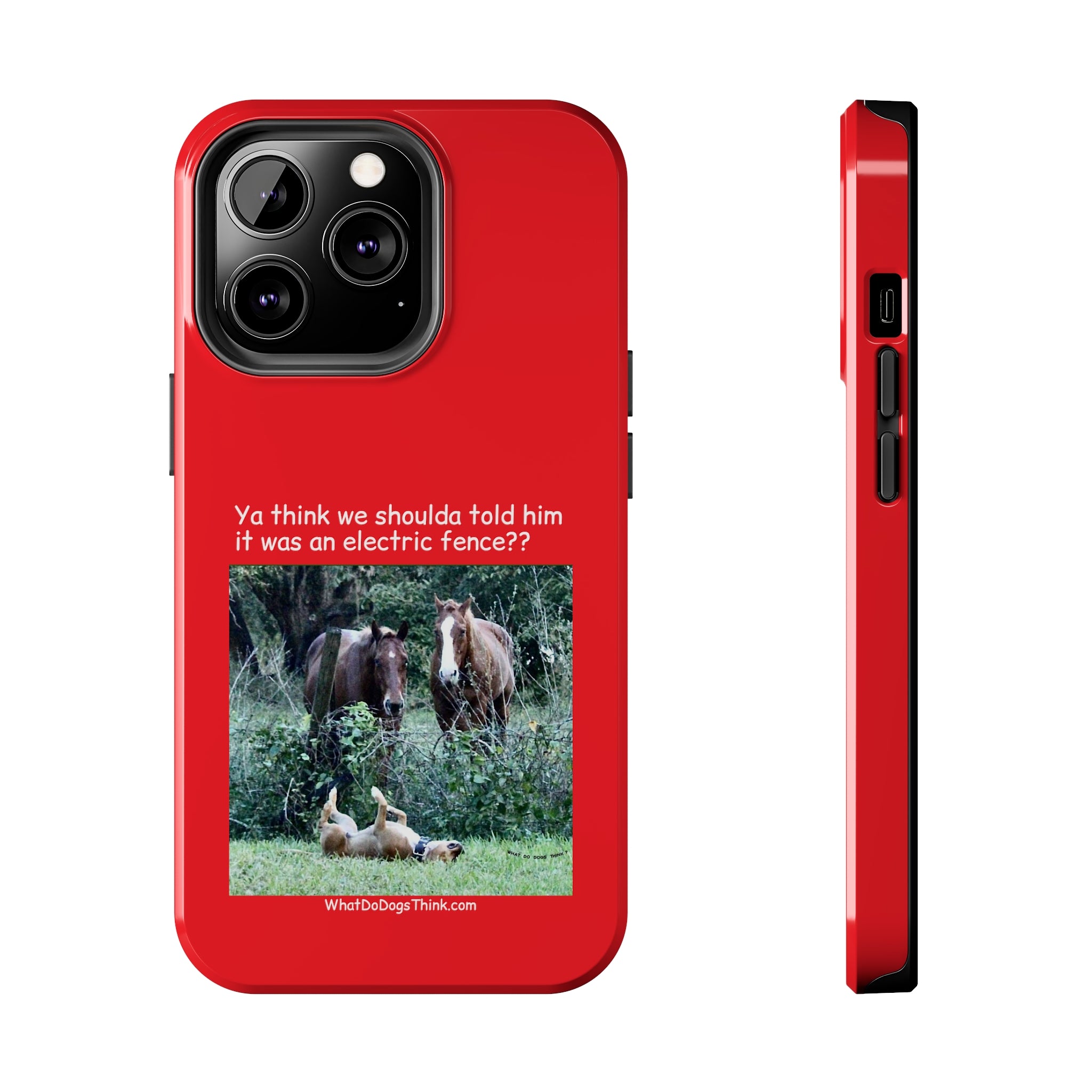 Electric Fence Red Tough Phone Cases