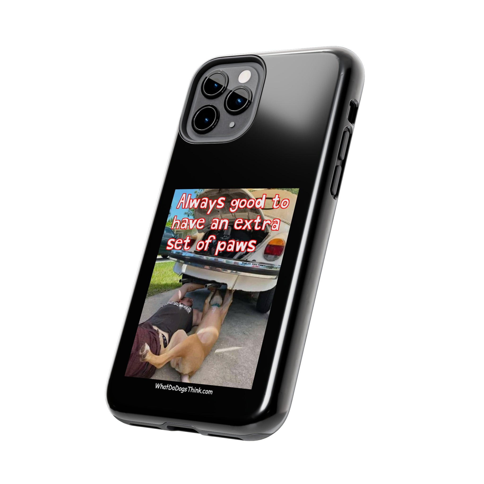 Extra Paw Black Tough Phone Cases