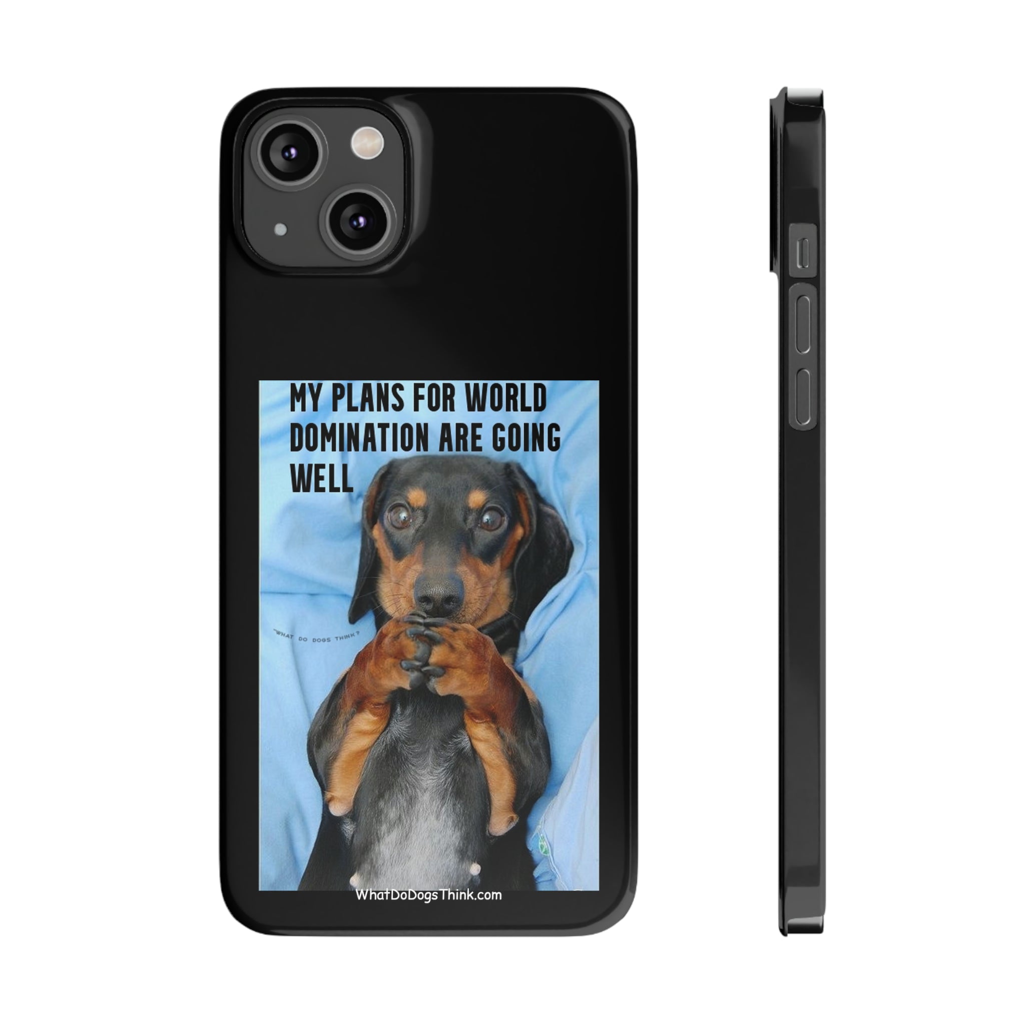 World Domination Black Slim Phone Cases