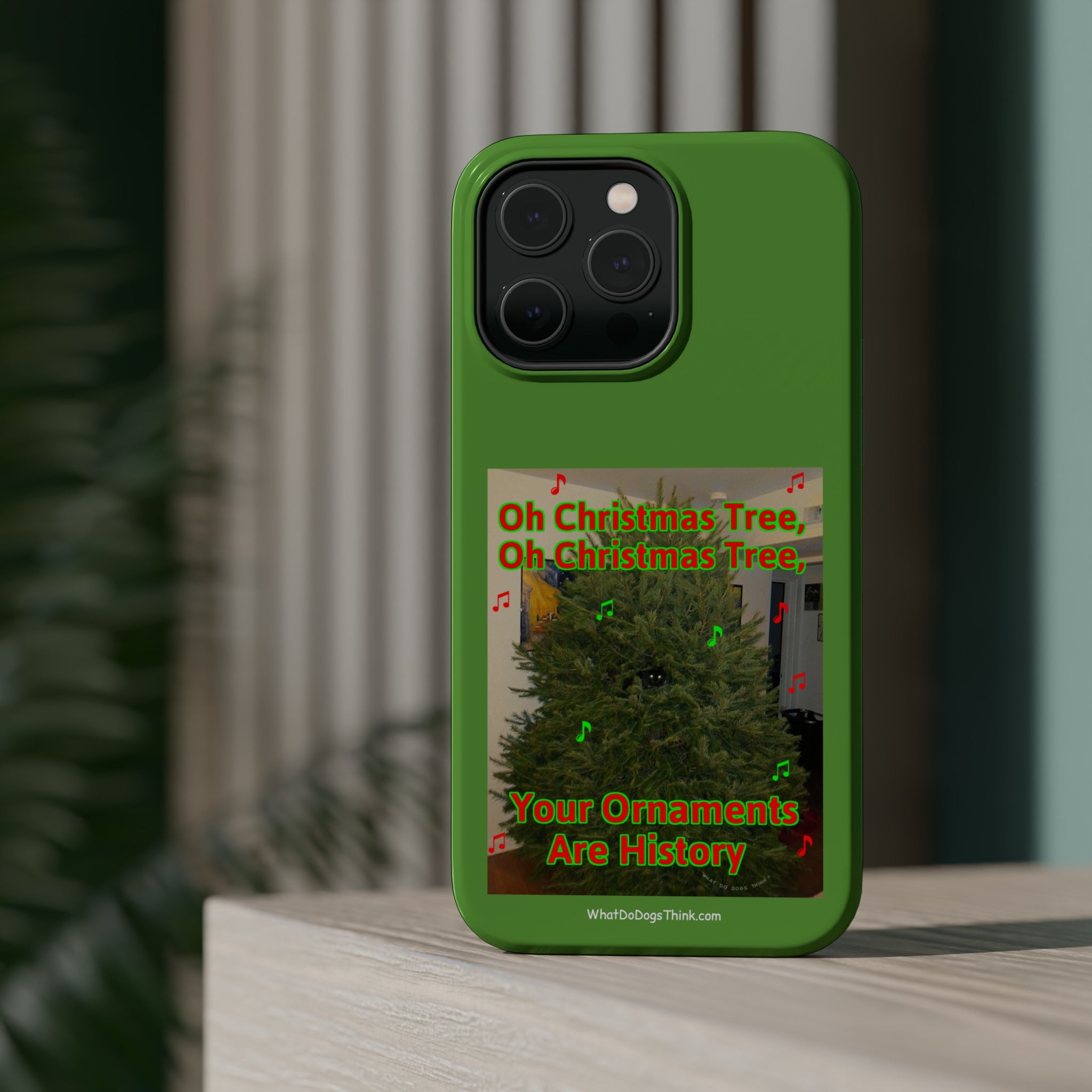 Christmas Tree Cat Green MagSafe Tough Case