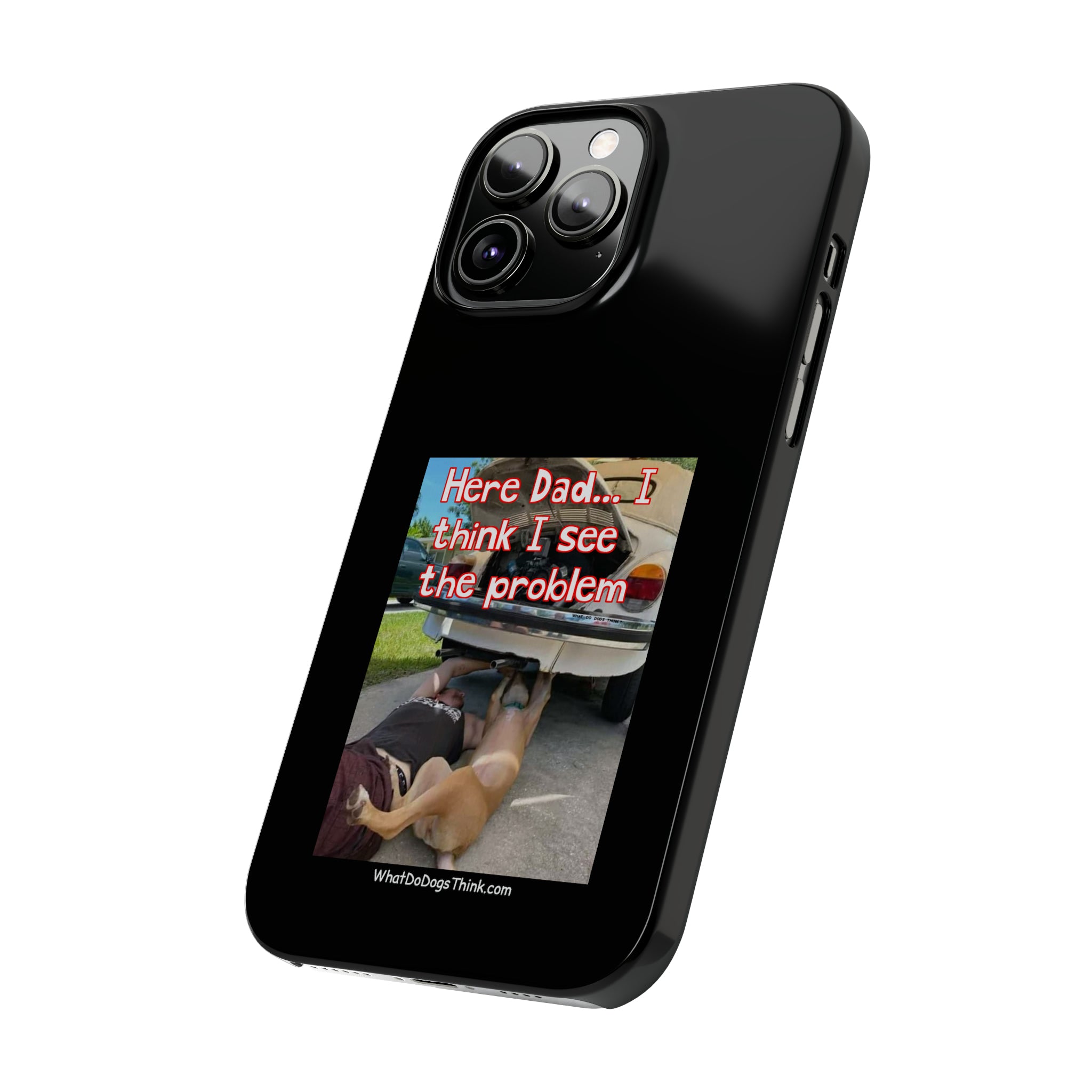 Here Dad Black Slim Phone Cases