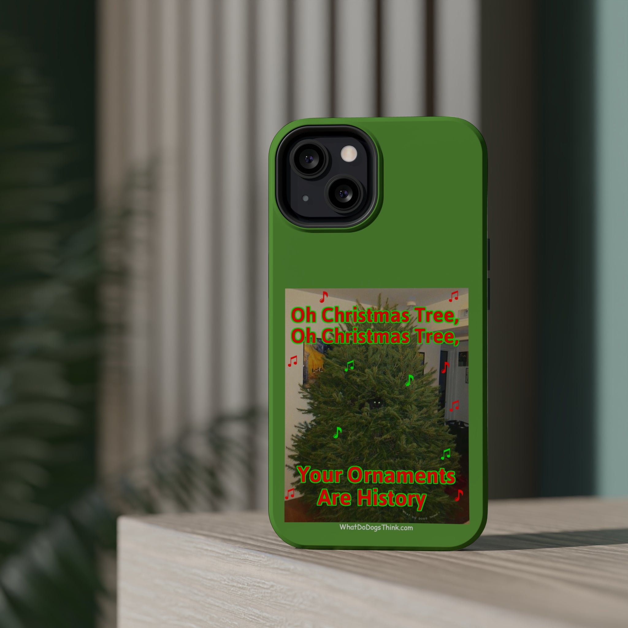 Christmas Tree Cat Green MagSafe Tough Case