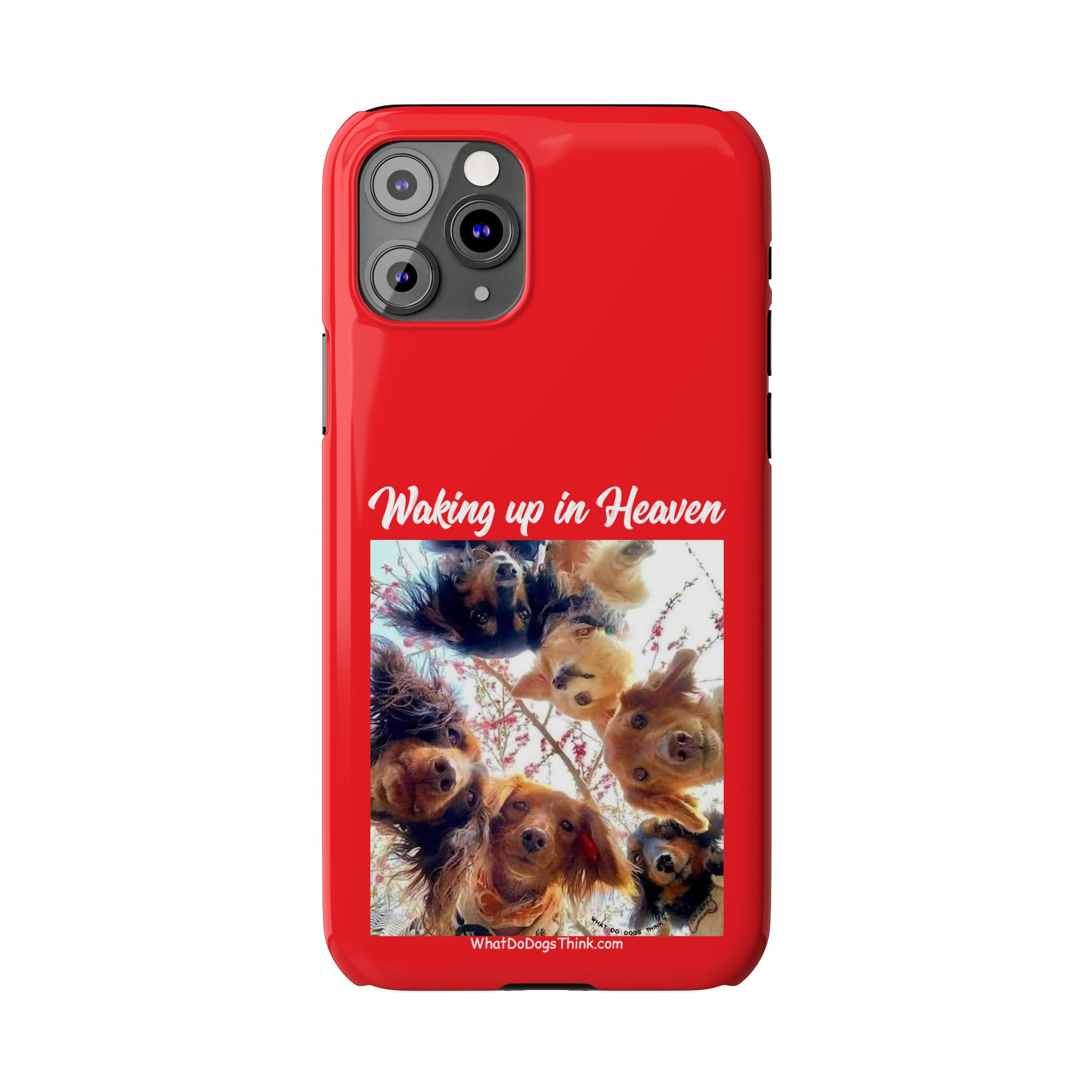 Waking Up In Heaven Red Slim Phone Cases
