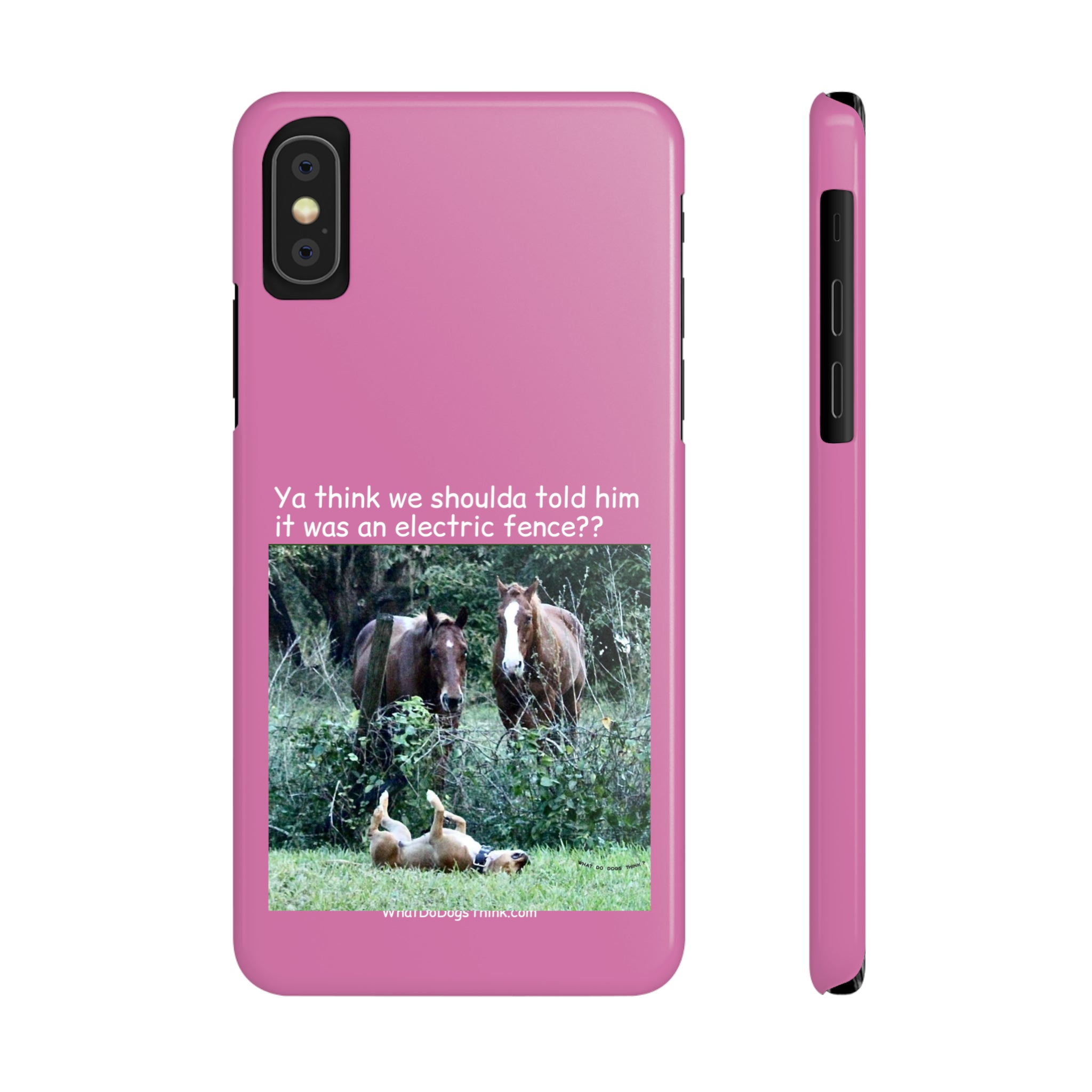 Electric Fence Pink Slim Phone Case