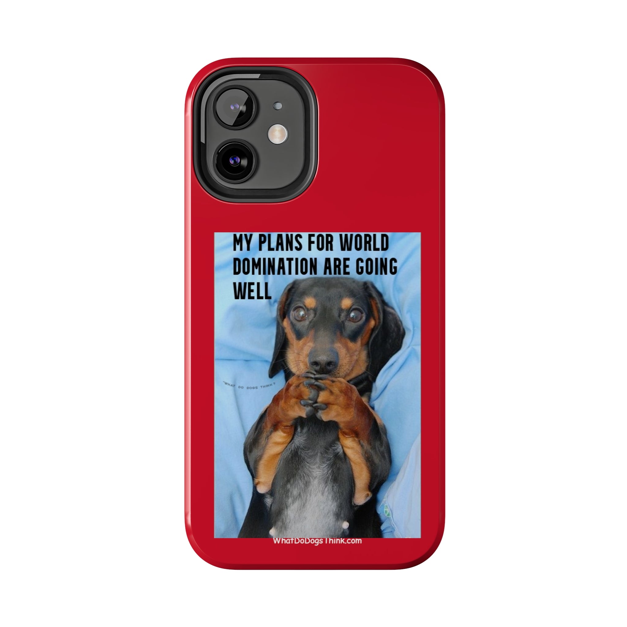 World Domination Red Tough Phone Cases