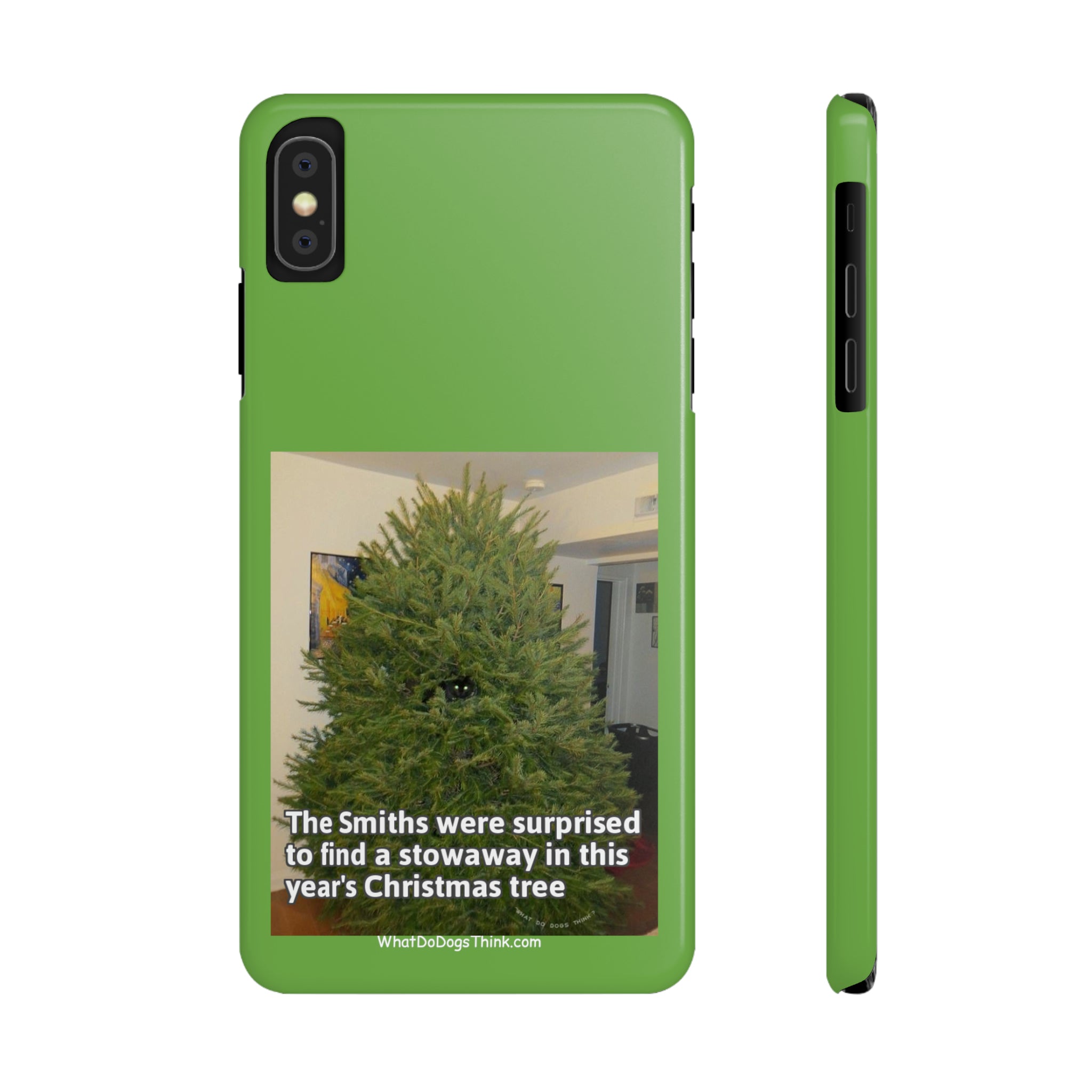 Stowaway Cat Green Slim Phone Case