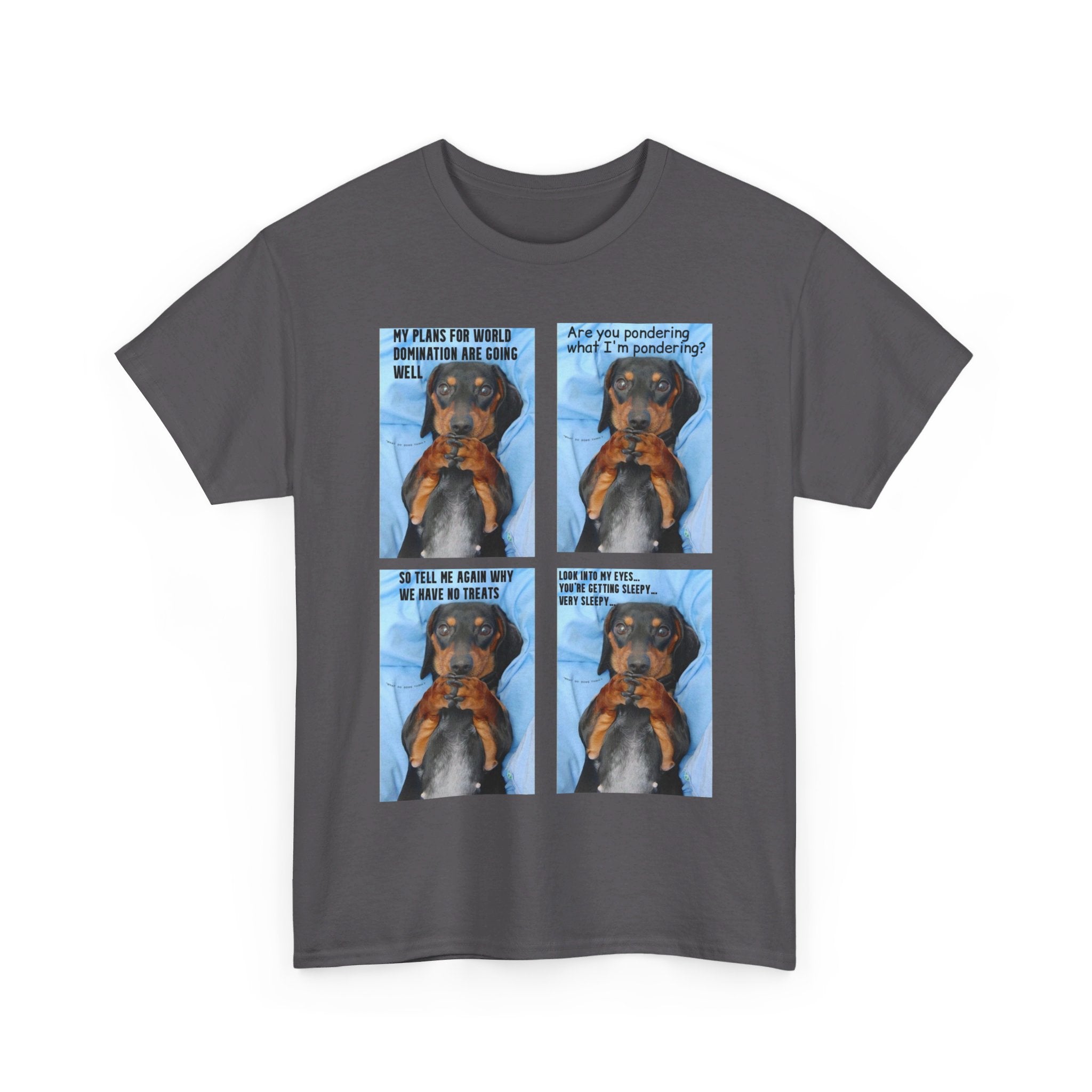 Devious Dachshund T shirt Double Sided