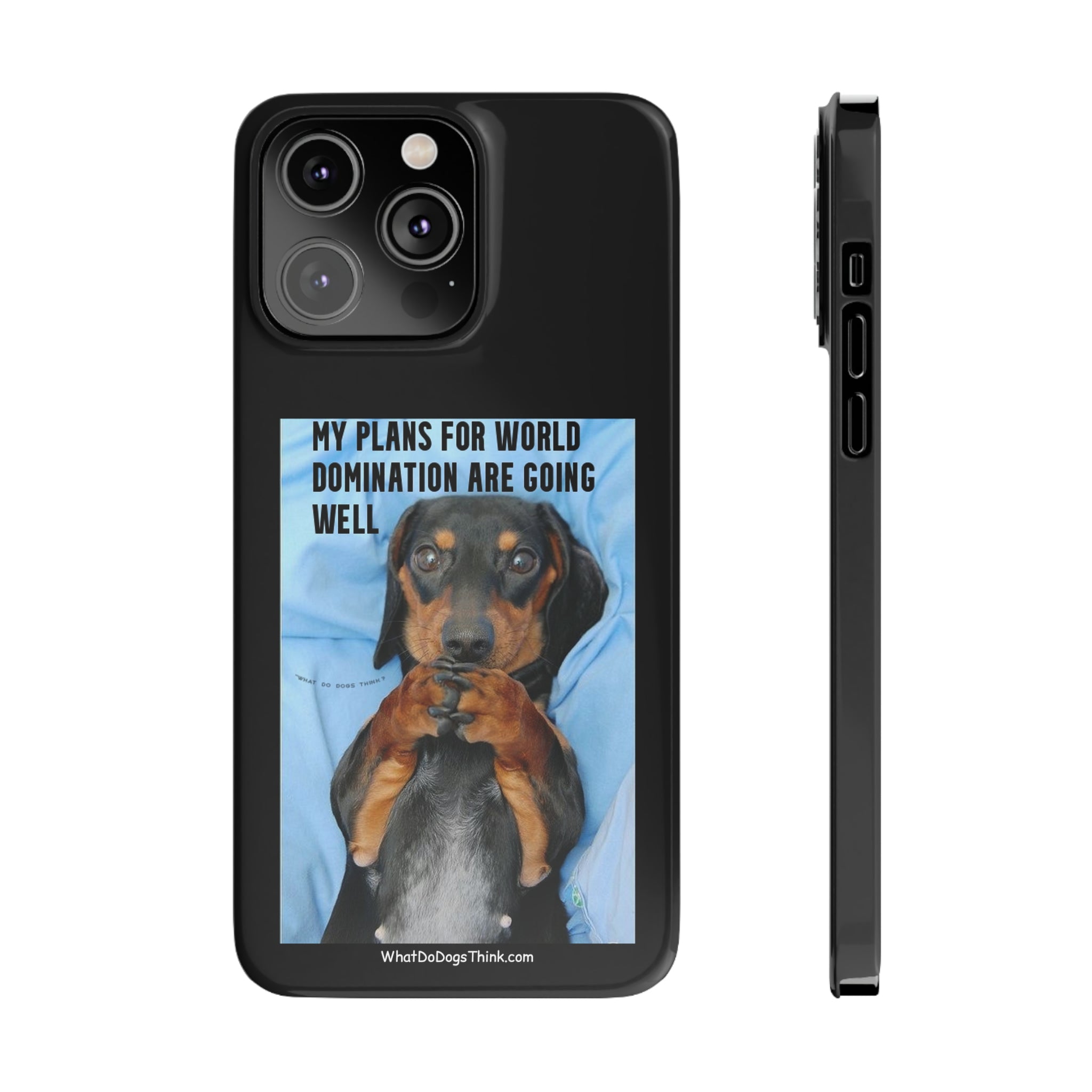World Domination Black Slim Phone Cases