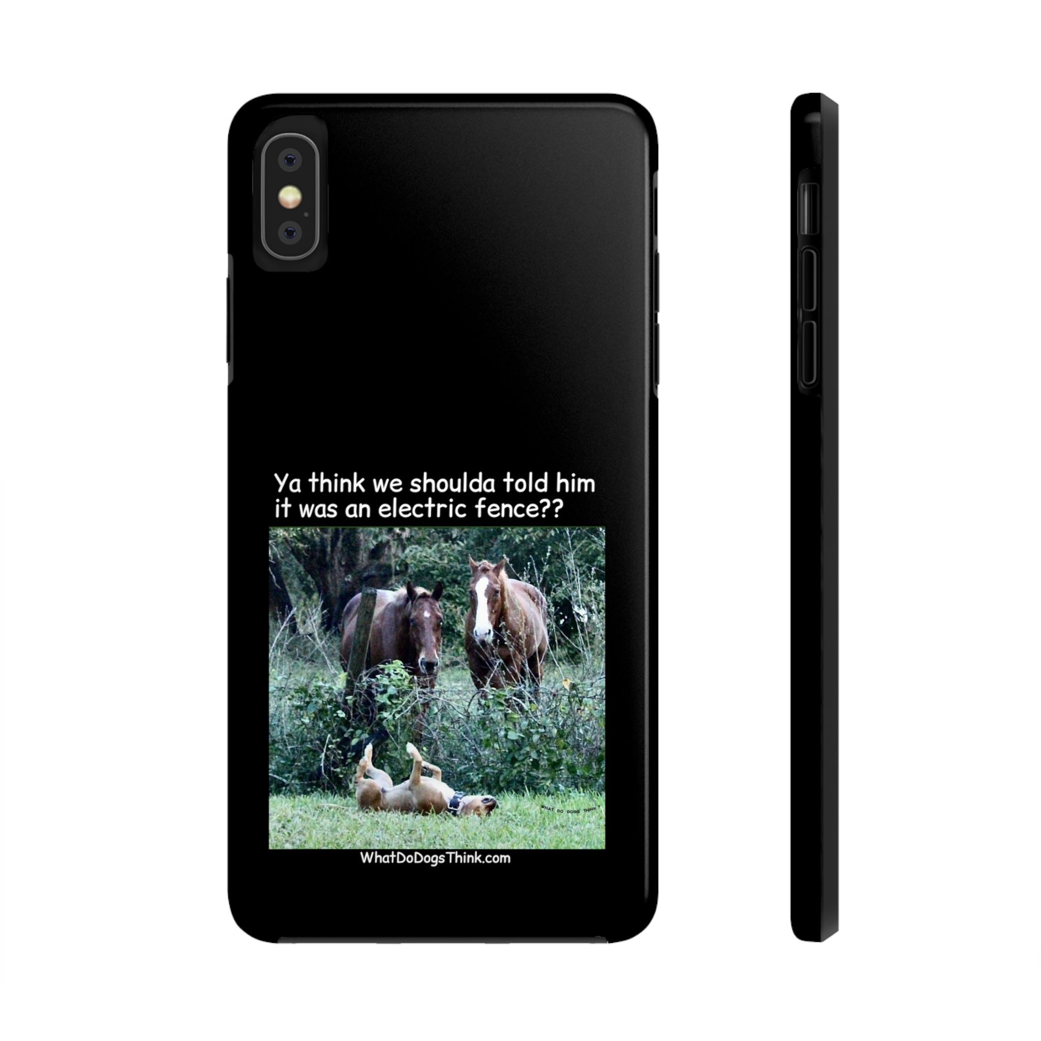 Electric Fence Black Tough Phone Cases
