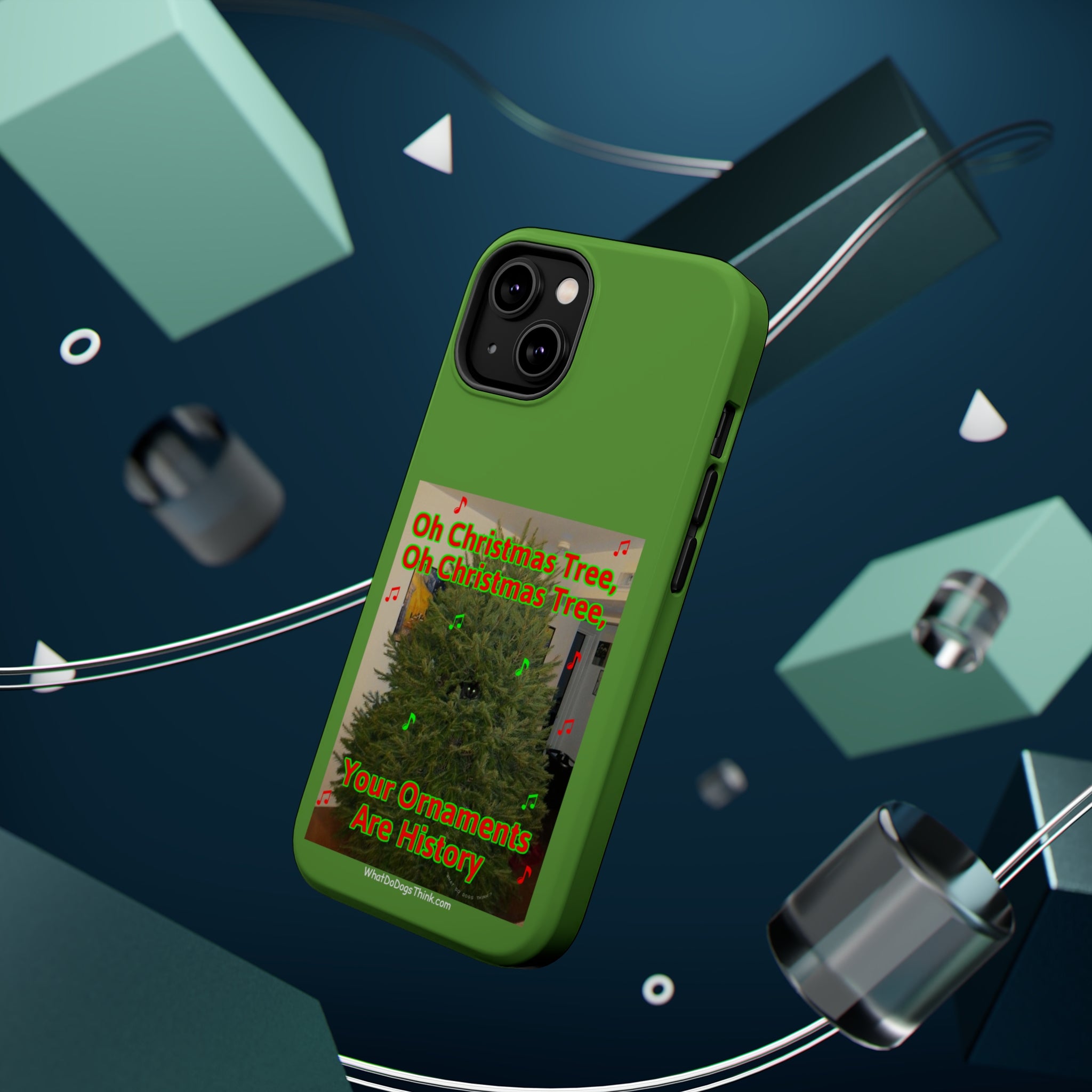 Christmas Tree Cat Green MagSafe Tough Case