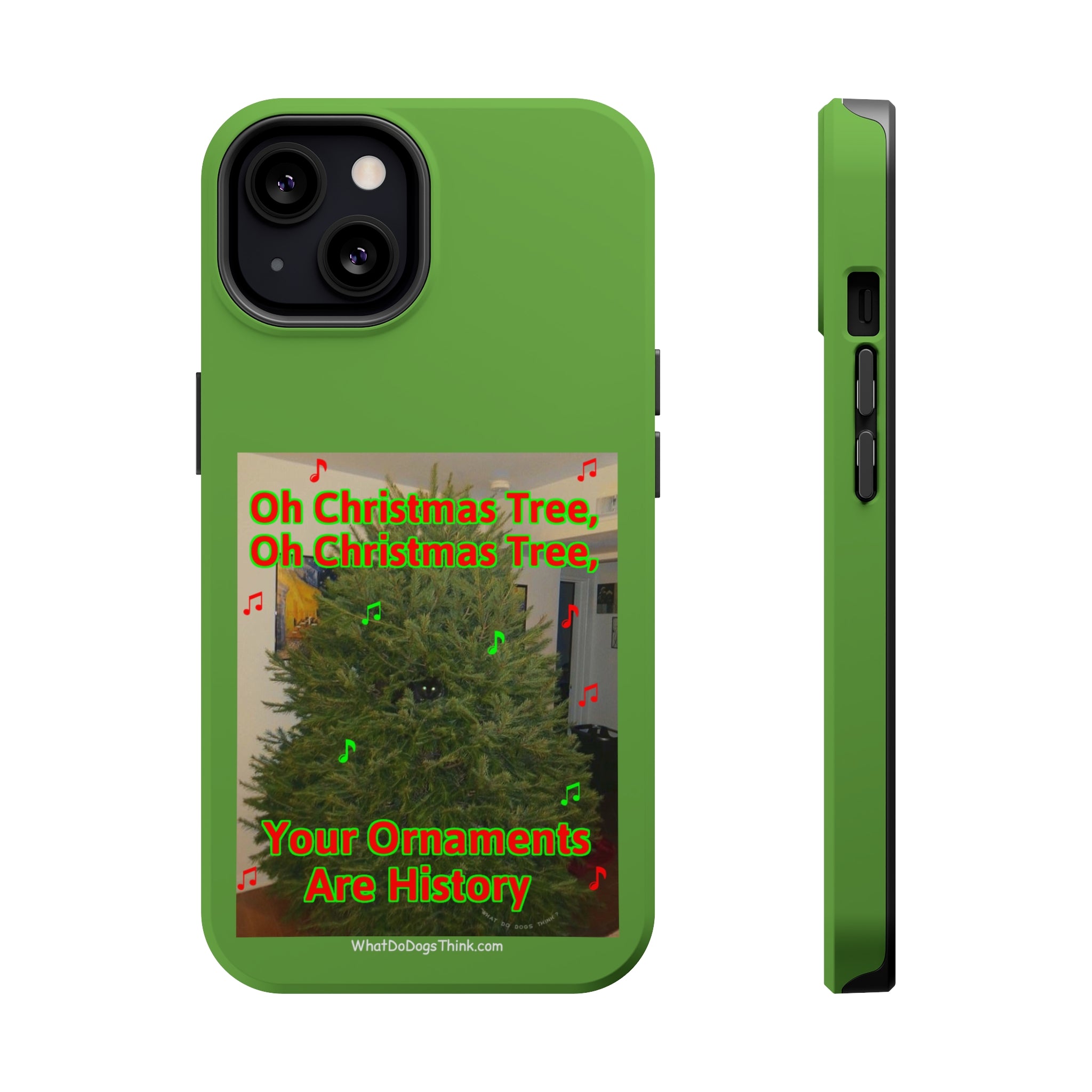 Christmas Tree Cat Green MagSafe Tough Case